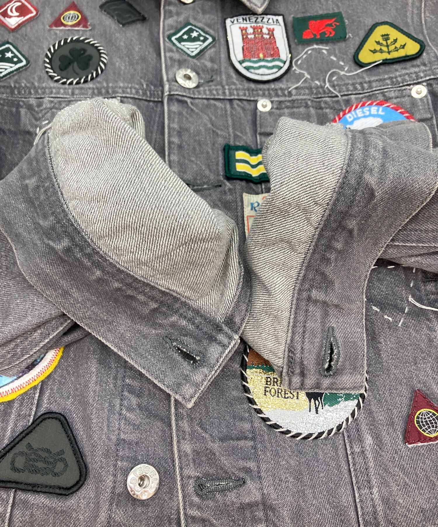 中古・古着通販】DIESEL (ディーゼル) ワッペンデニムジャケット