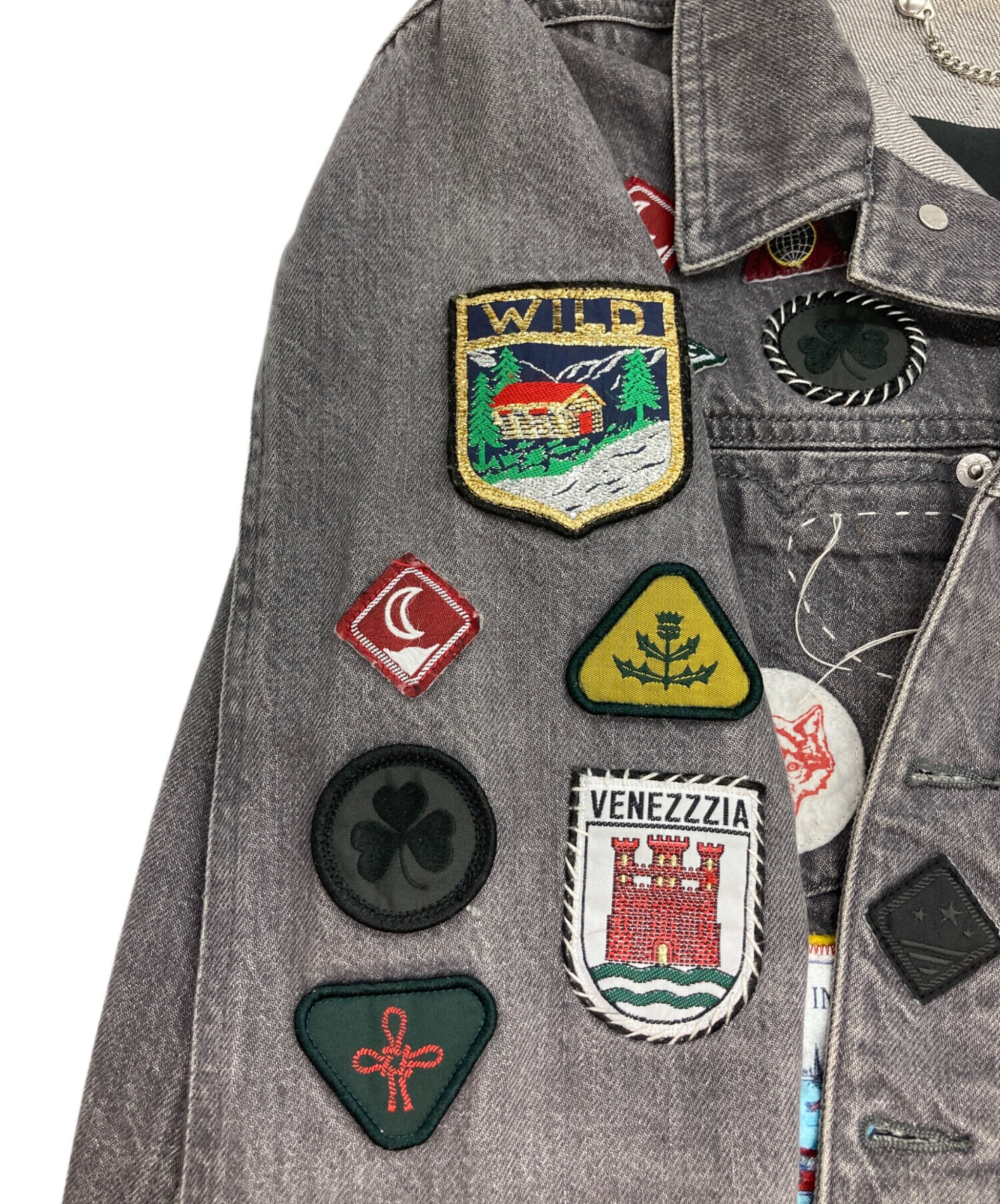 中古・古着通販】DIESEL (ディーゼル) ワッペンデニムジャケット