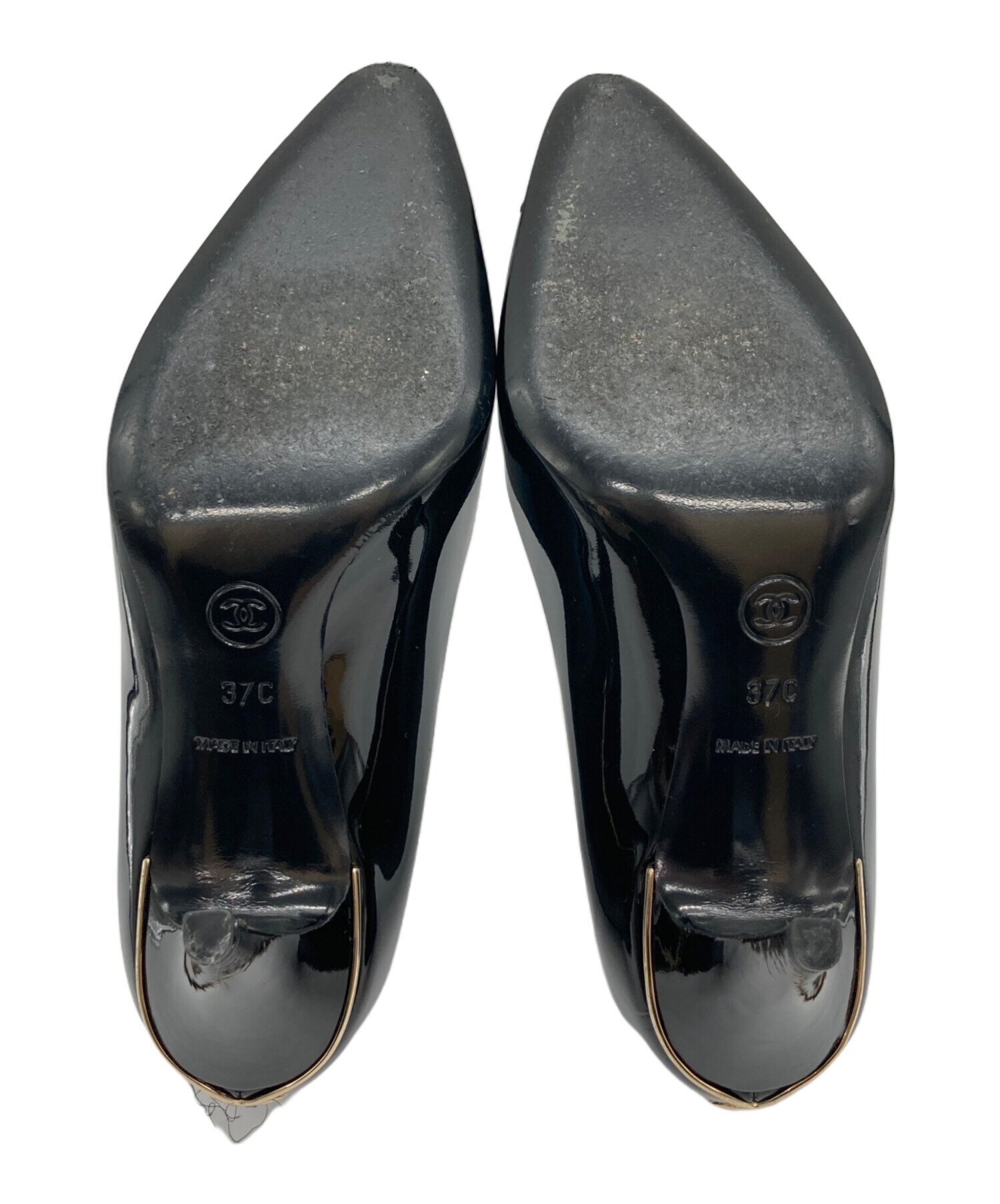 中古・古着通販】CHANEL (シャネル) エナメルハイヒールパンプス