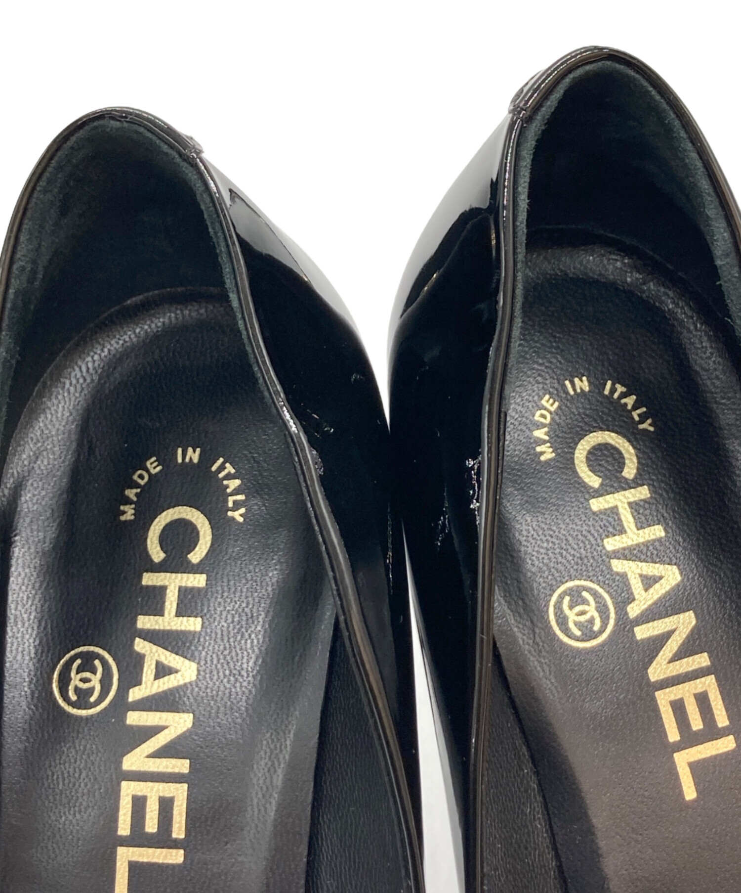 中古・古着通販】CHANEL (シャネル) エナメルハイヒールパンプス