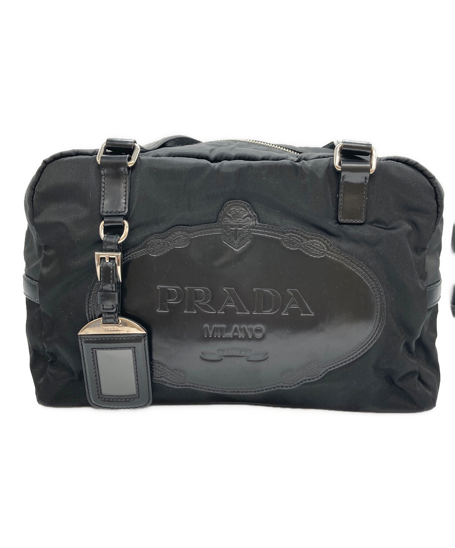 中古・古着通販】PRADA (プラダ) ナイロンボストンバッグ ブラック