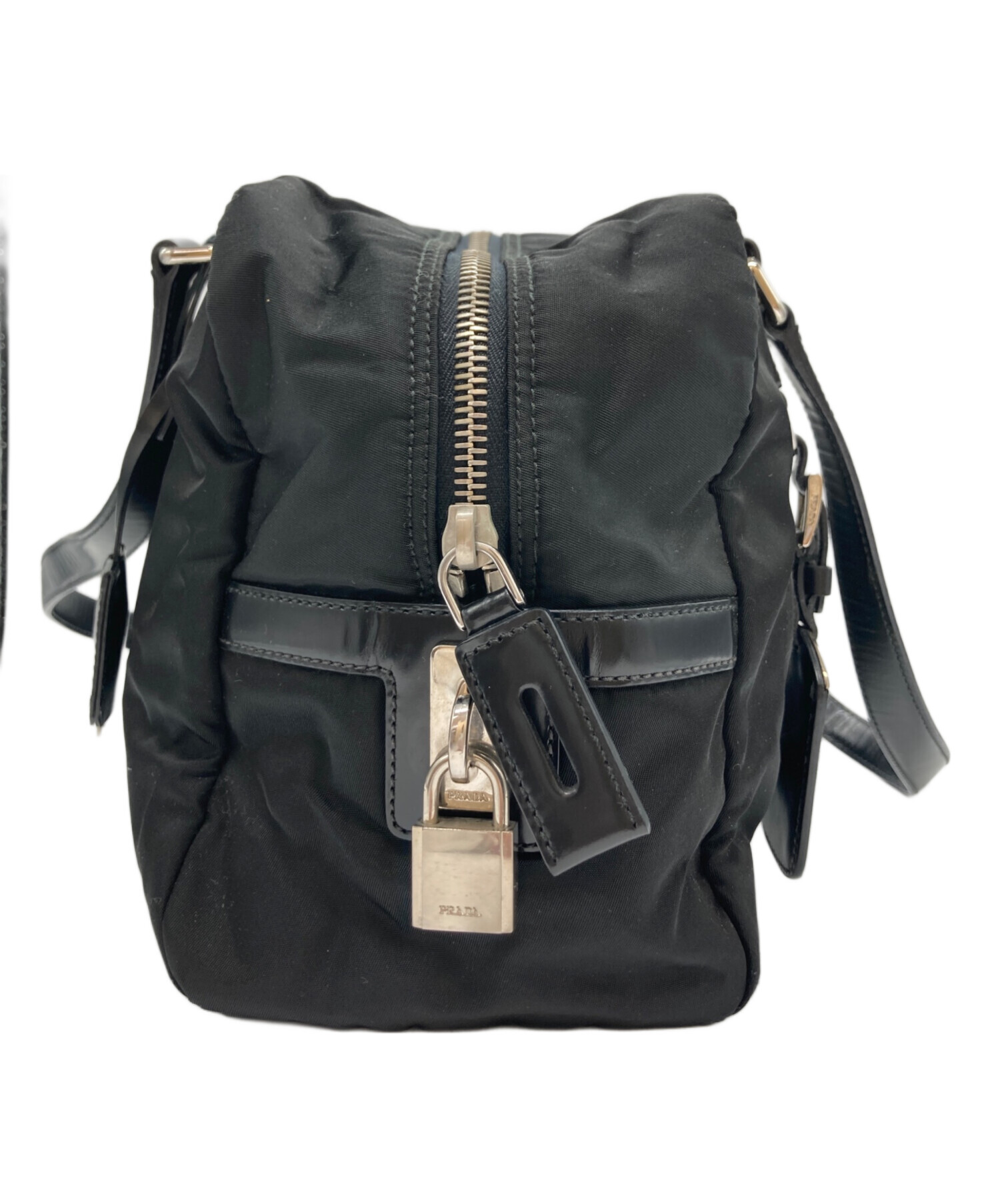 中古・古着通販】PRADA (プラダ) ナイロンボストンバッグ ブラック