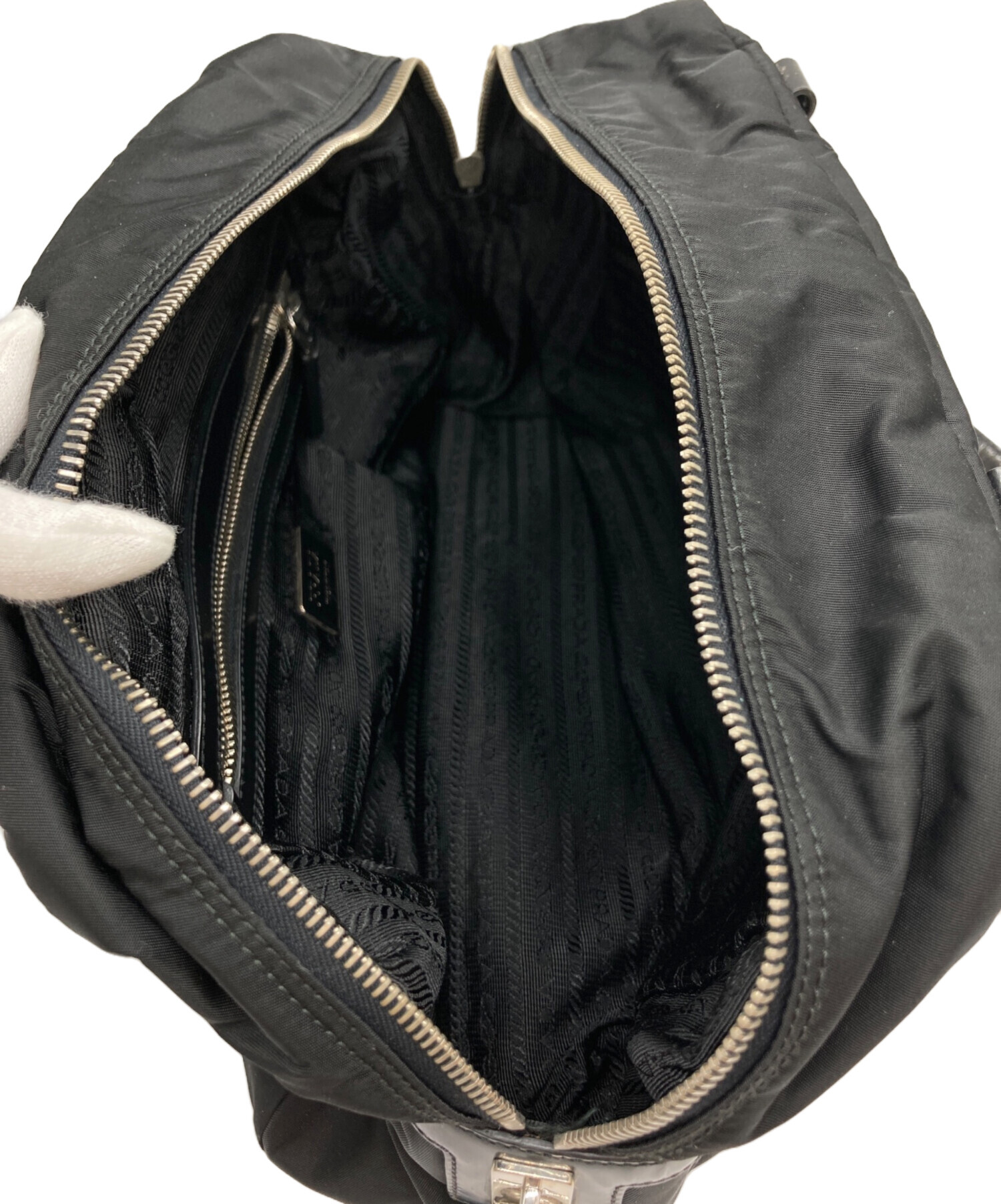 中古・古着通販】PRADA (プラダ) ナイロンボストンバッグ ブラック