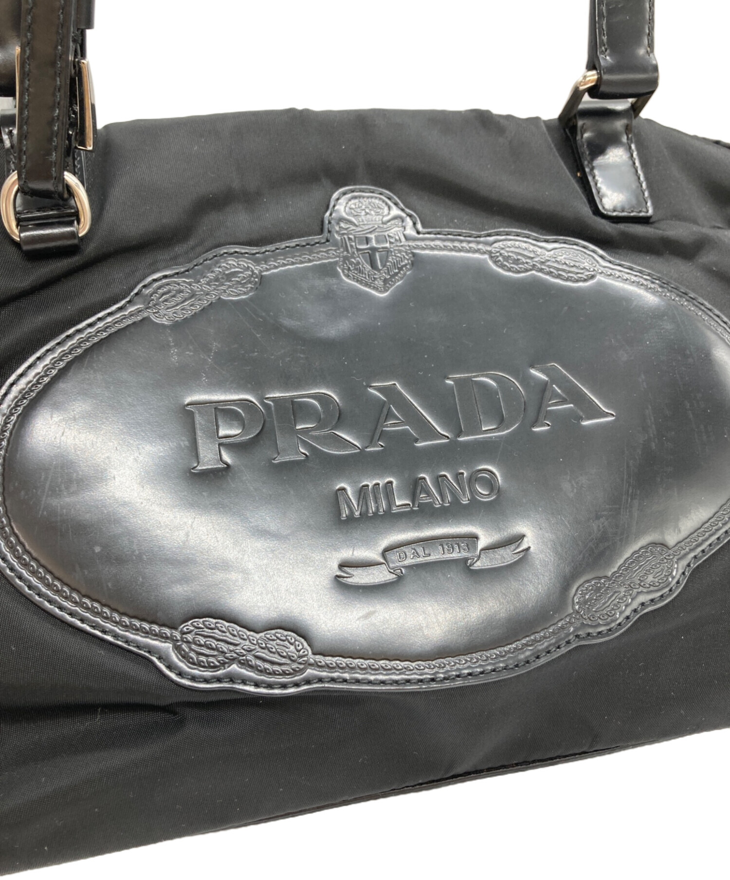 中古・古着通販】PRADA (プラダ) ナイロンボストンバッグ ブラック
