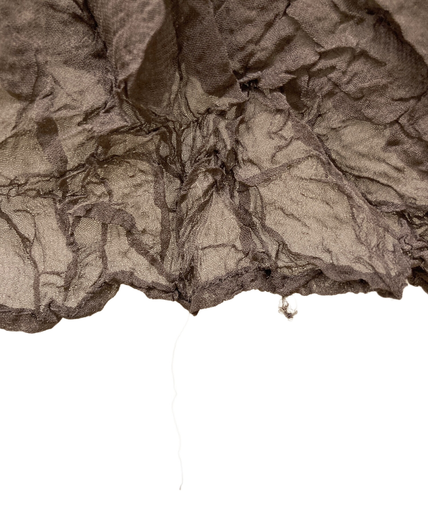 美品　イッセイミヤケPERMANENTEペルマネンテ　シワ加工トップス　ブラウン ISSEY MIYAKE - 美品 イッセイミヤケ ペルマネンテ ISSEY MIYAKE