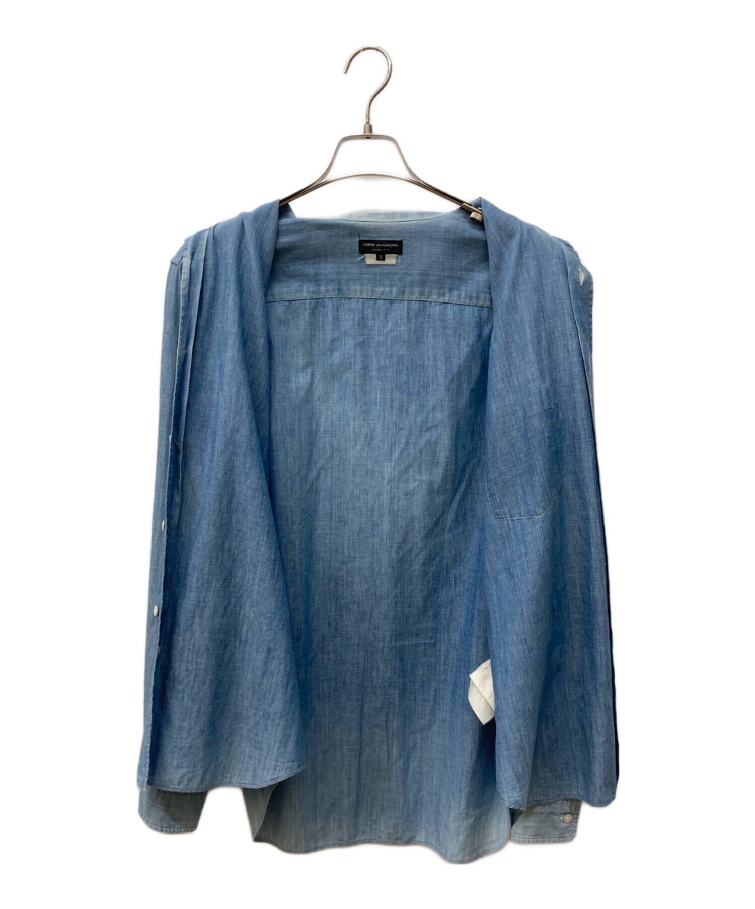 COMME des GARÇONS HOMME PLUS 青色ブラウス 中古・古着通販】COMME des GARCONS HOMME PLUS (コムデギャルソンオム