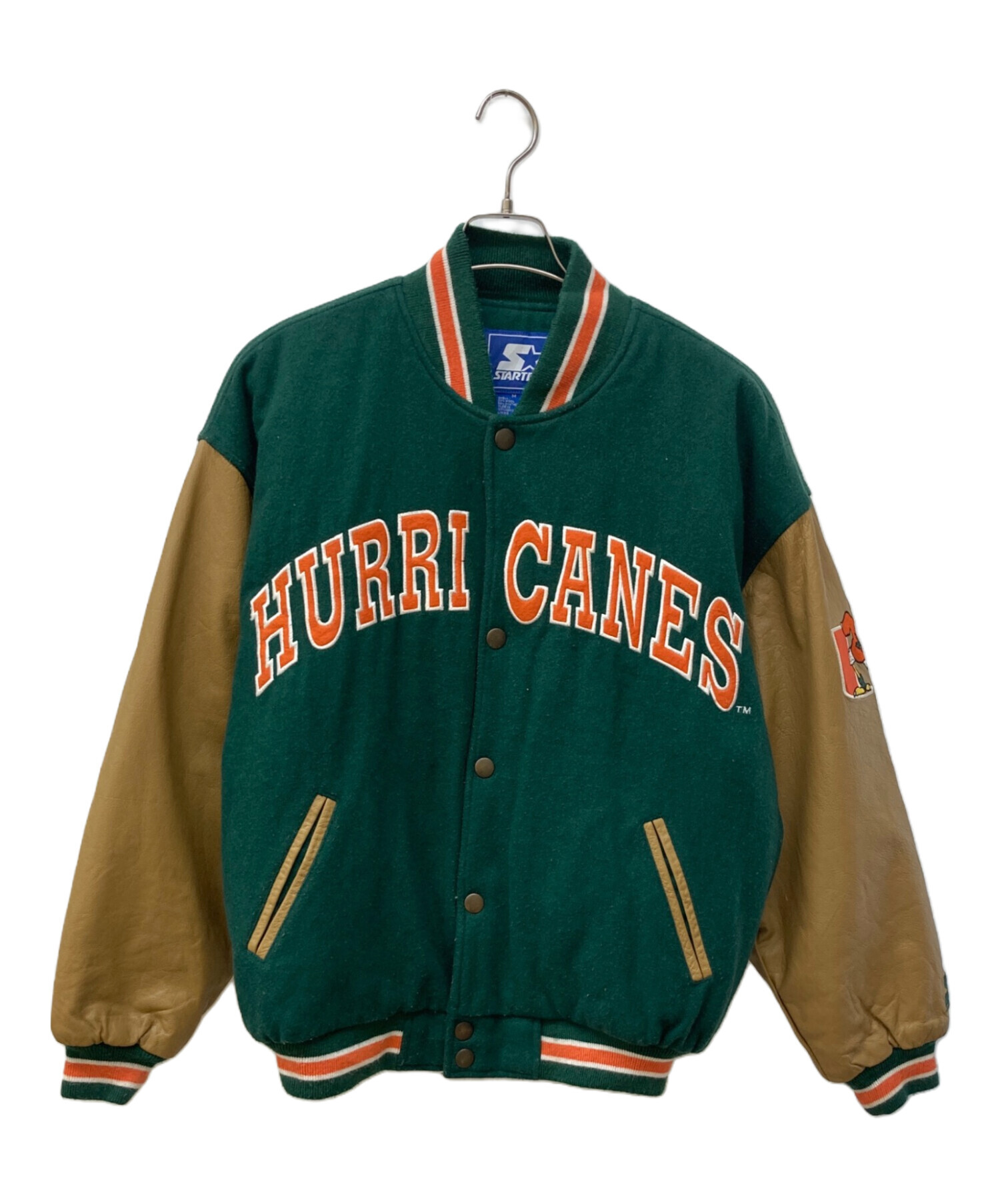 中古・古着通販】STARTER (スターター) レザー切替スタジャン グリーン