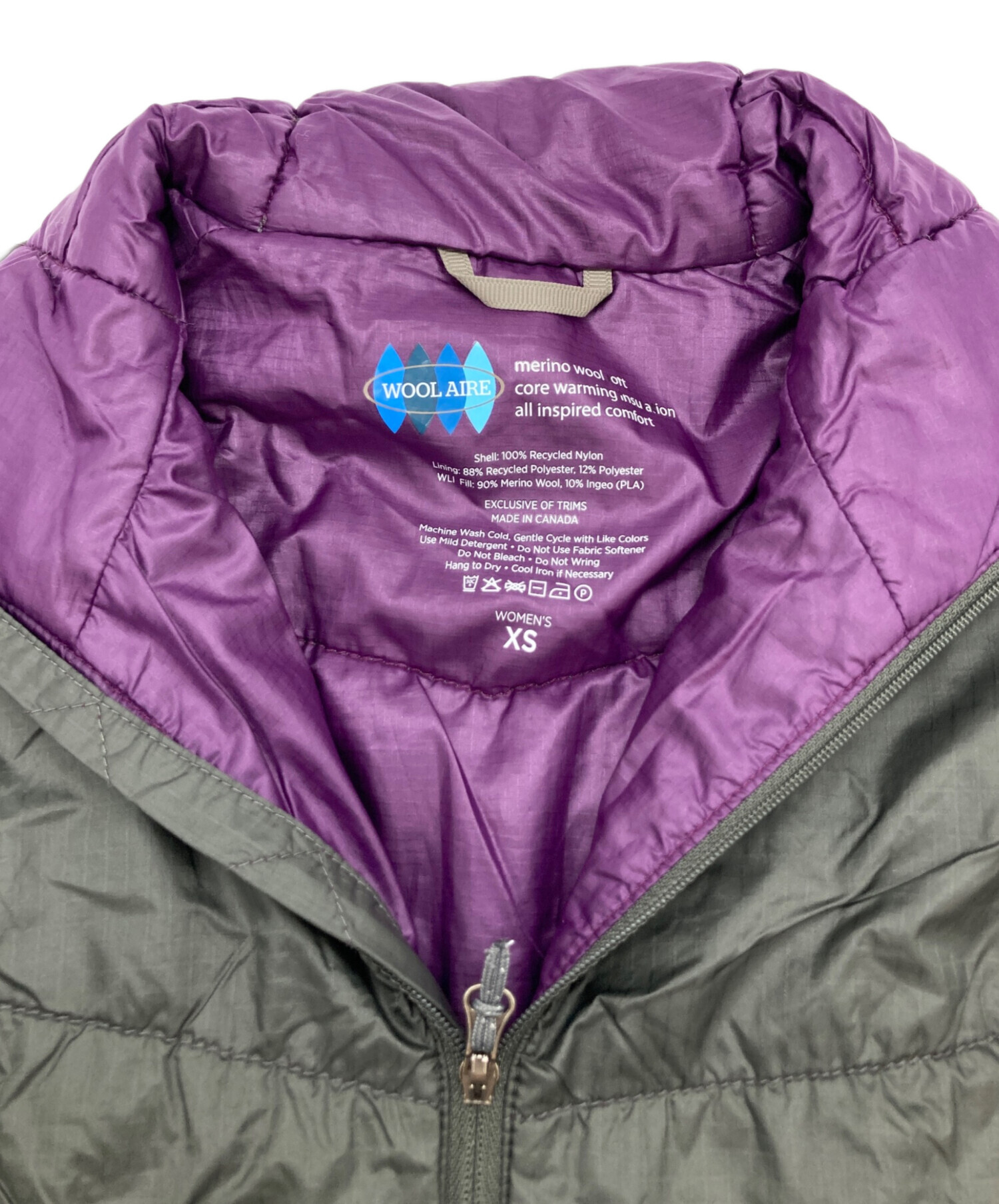 IHNN イン カジュアルジャケット レディース 【古着】【中古】 中古・古着通販】IBEX (アイベックス) ウール中綿ジャケット グレー