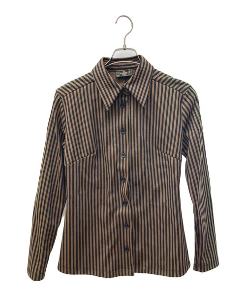 中古・古着通販】FENDI (フェンディ) ストライプシャツ ブラウン 