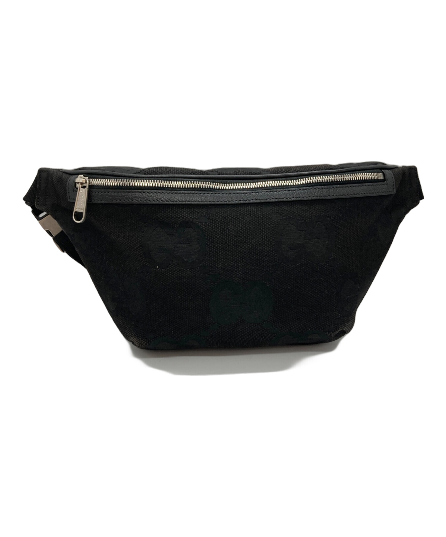 GUCCI ブラック ナイロン ボディバッグ GUCCI ブラックナイロンボディバッグ GUCCI グッチ GG柄 ウエスト