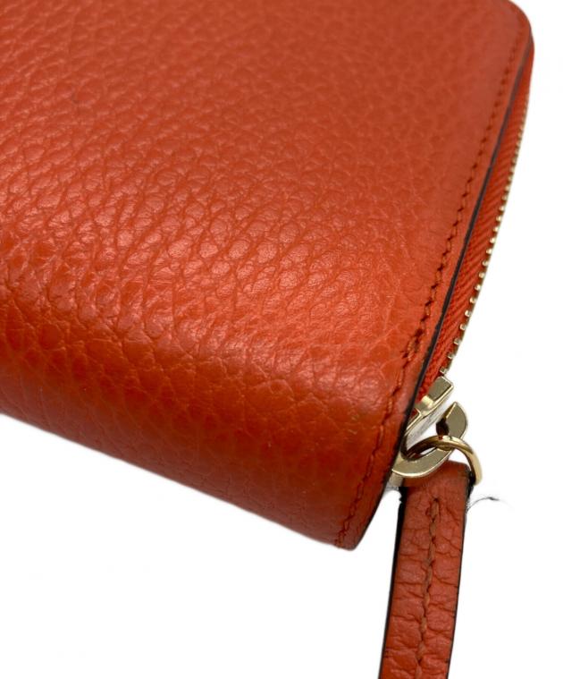 中古・古着通販】GUCCI (グッチ) インターロッキングG長財布 オレンジ