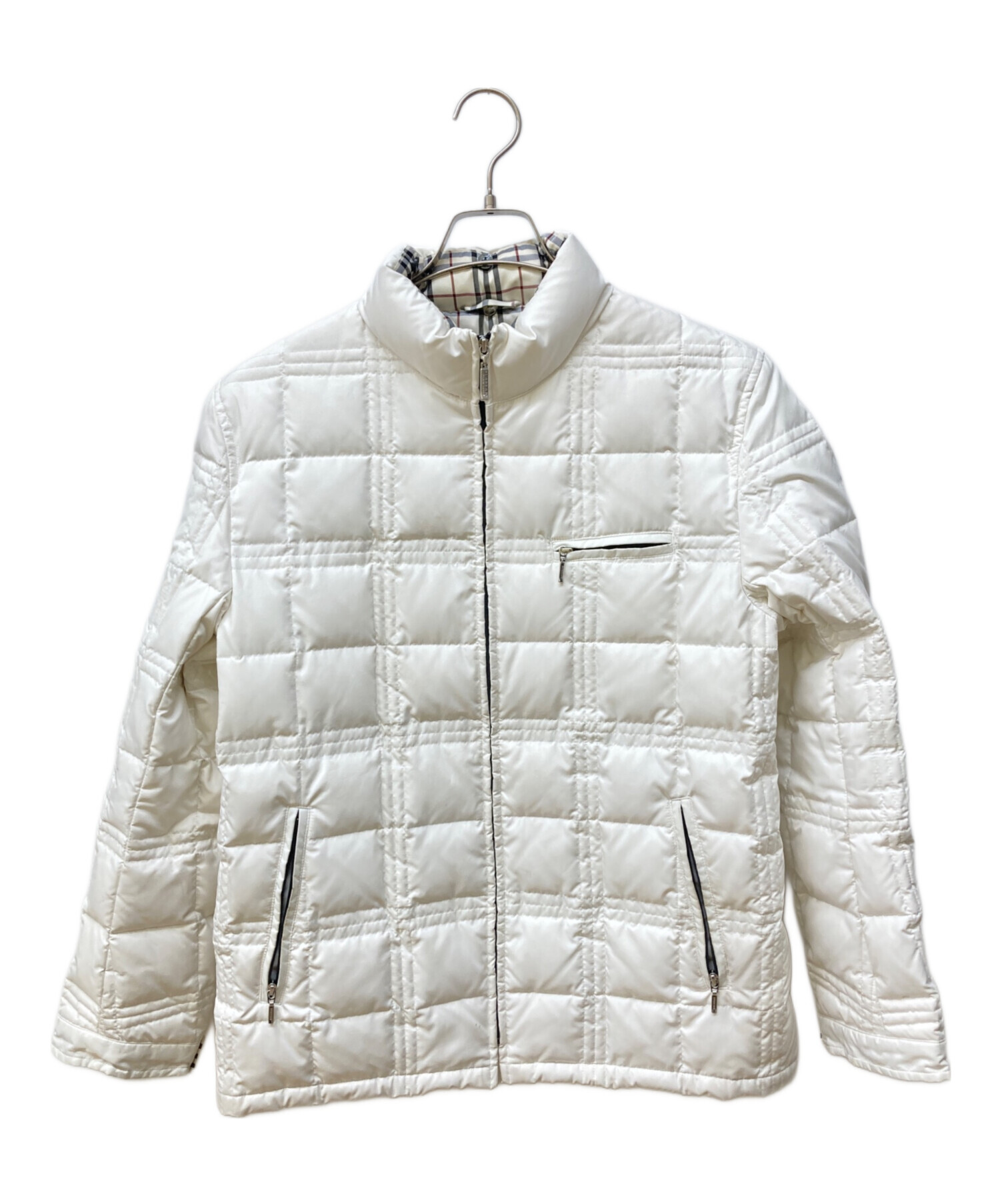 BURBERRY BLACK LABEL ホワイトダウンジャケット 中古・古着通販】BURBERRY BLACK LABEL (バーバリーブラックレーベル