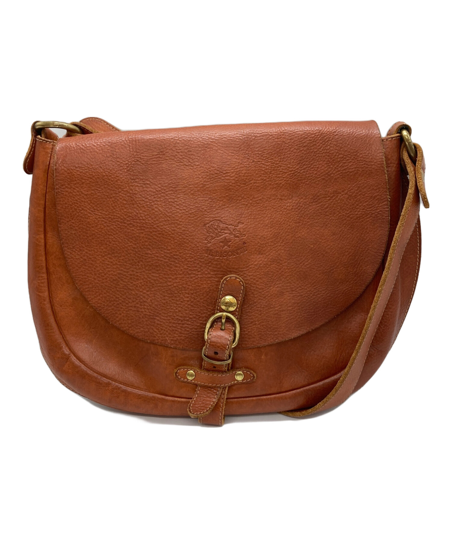 イルビゾンテ IL BISONTE ショルダーバック 鞄 レディース古着 中古・古着通販】IL BISONTE (イル ビゾンテ) レザーショルダーバッグ