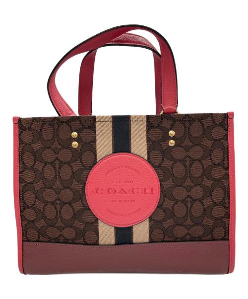 中古・古着通販】COACH (コーチ) シグネチャーハンドバッグ ピンク