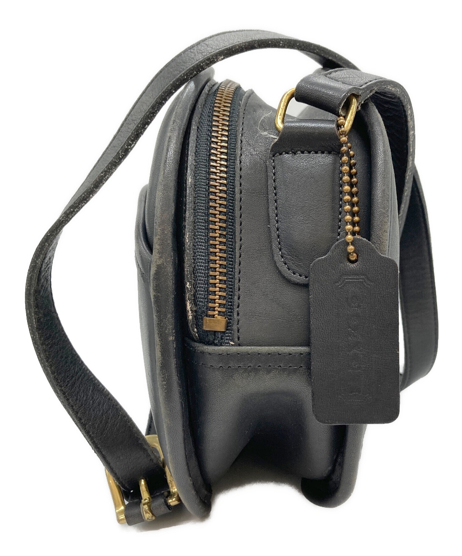 中古・古着通販】COACH (コーチ) サークルレザーショルダーバッグ 