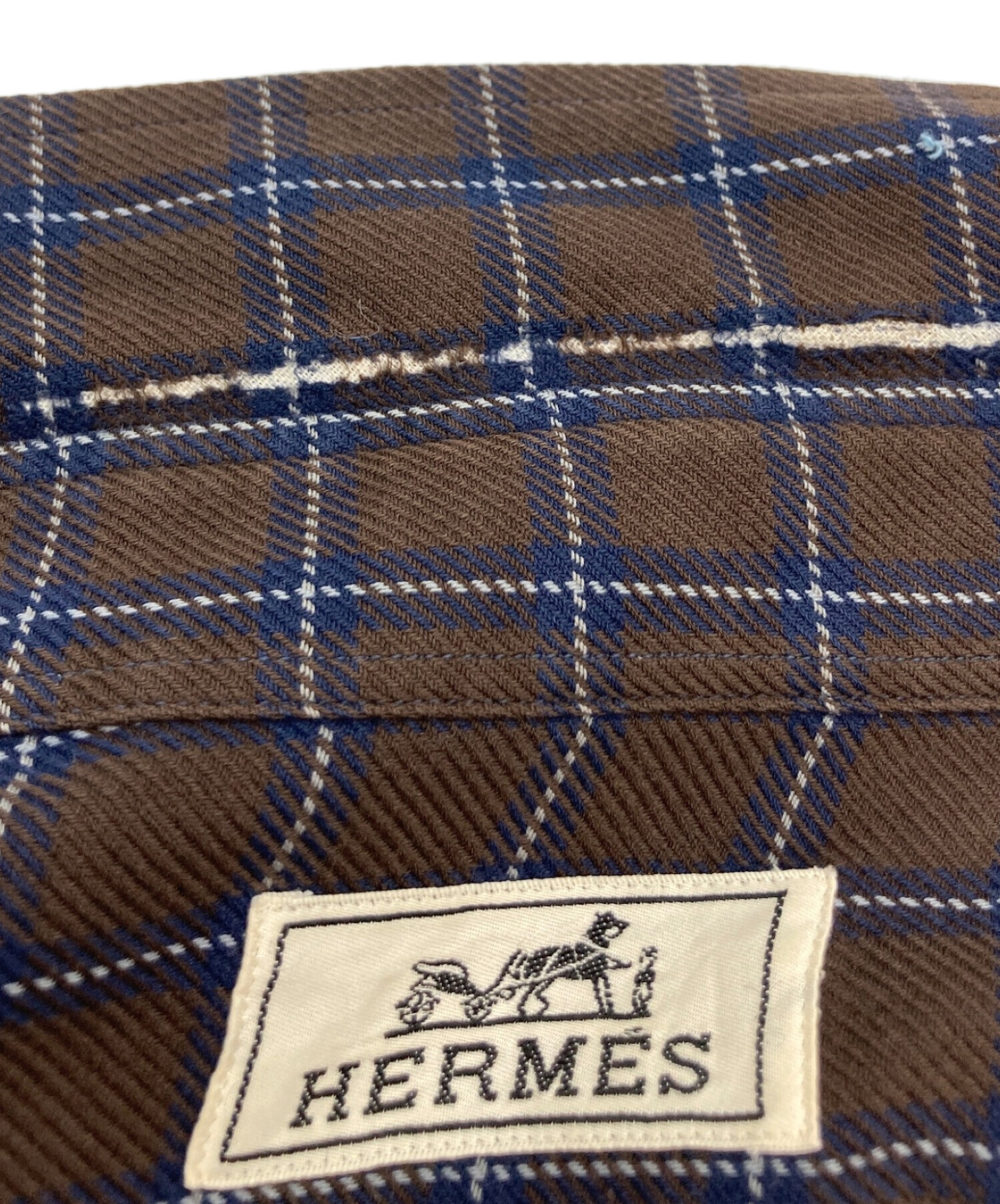 中古・古着通販】HERMES (エルメス) フランネルチェックシャツ