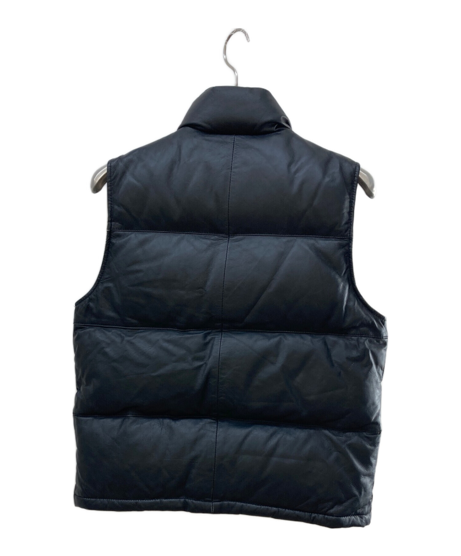 Pierucci ダウン ベスト レザー 羊革 アメカジ Y2K ピエルッチ 中古・古着通販】pierucci (ピエルッチ) レザーダウンベスト ブラック