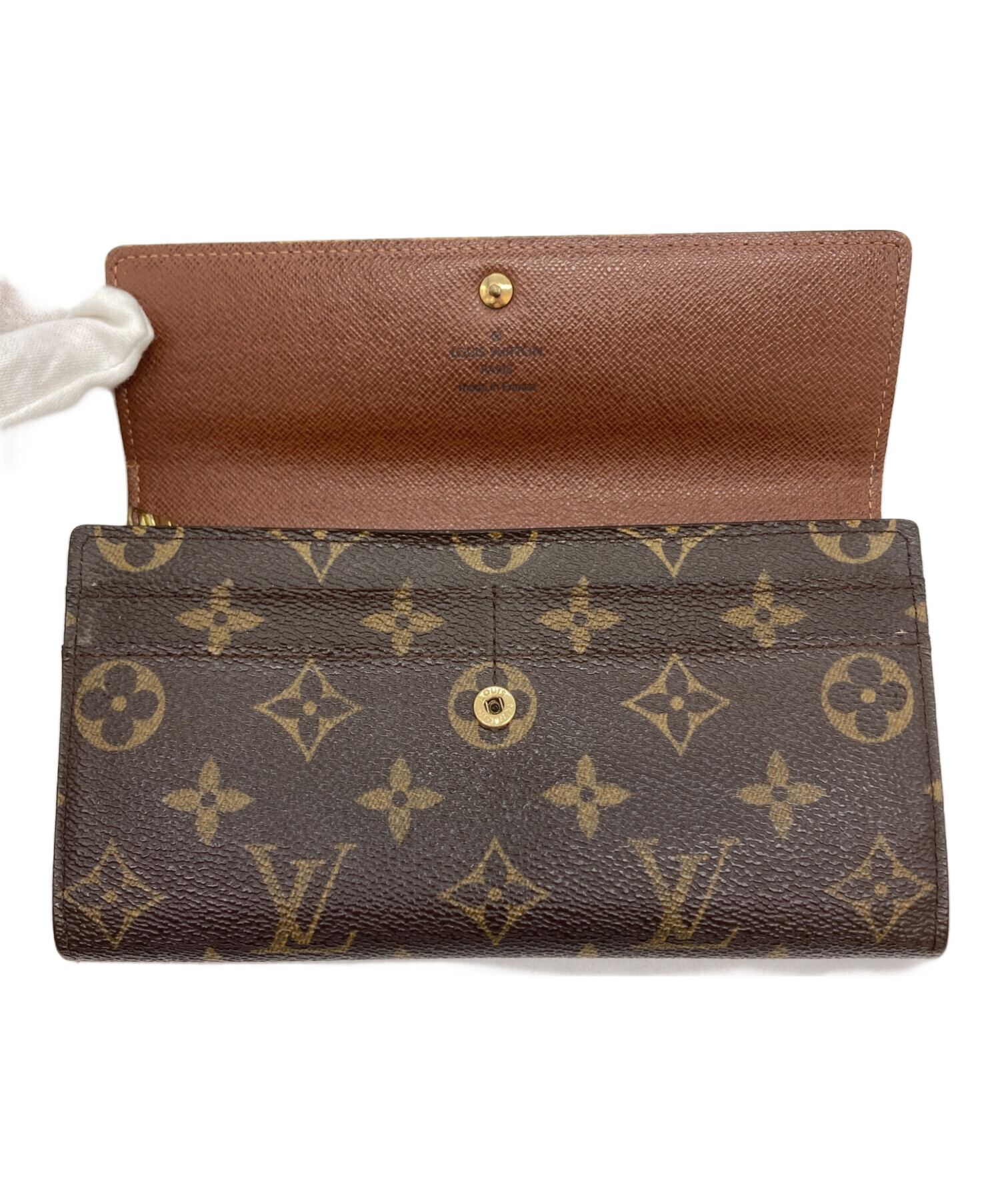 ルイヴィトン　長財布　中古 中古・古着通販】LOUIS VUITTON (ルイ ヴィトン) 長財布 ブラウン