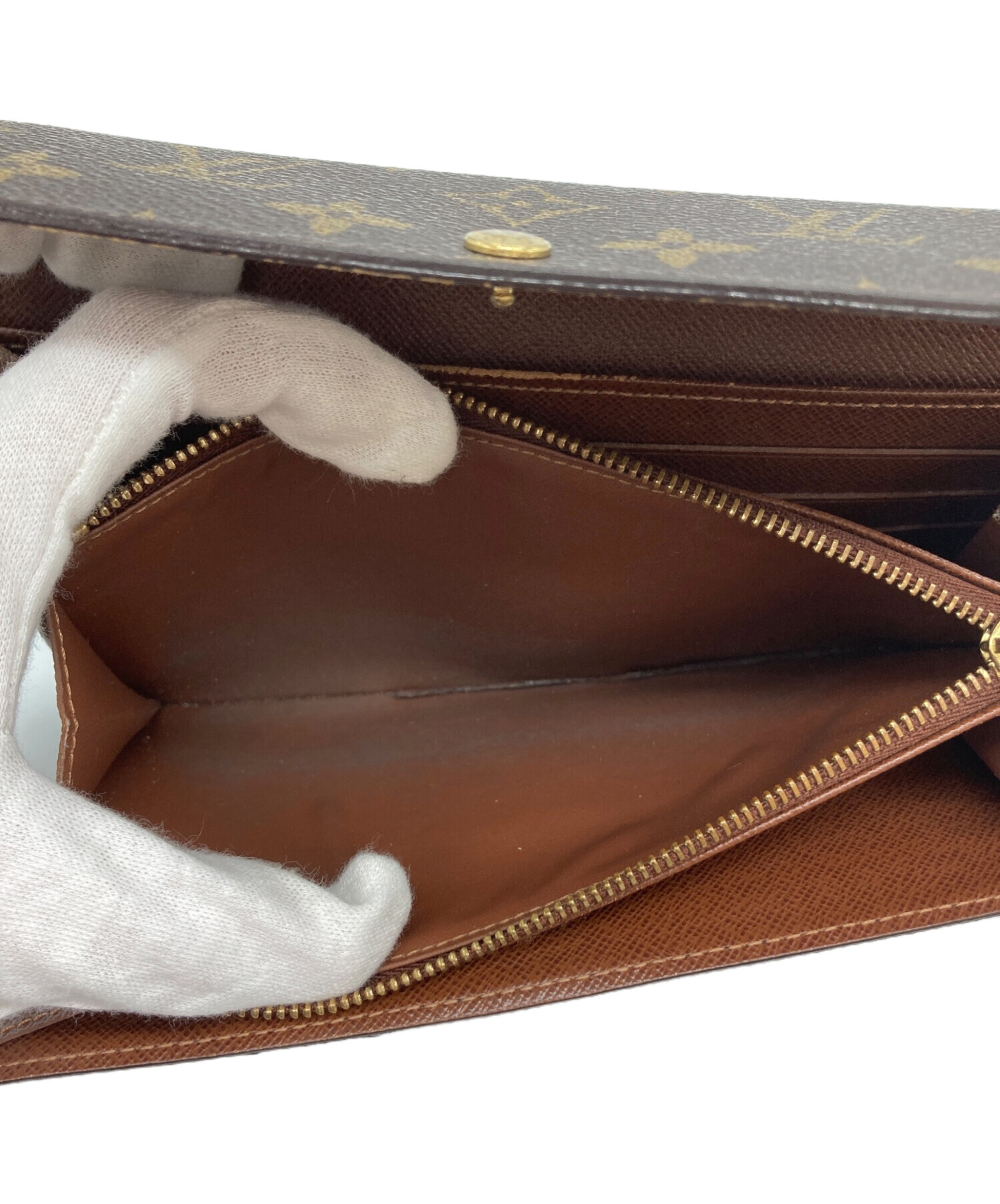 ルイ・ヴィトン 長財布 ブラウン 中古・古着通販】LOUIS VUITTON (ルイ ヴィトン) 長財布 ブラウン