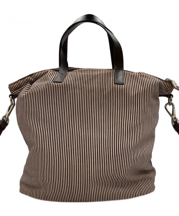中古・古着通販】PRADA (プラダ) 2WAYストライプキャンバスバッグ