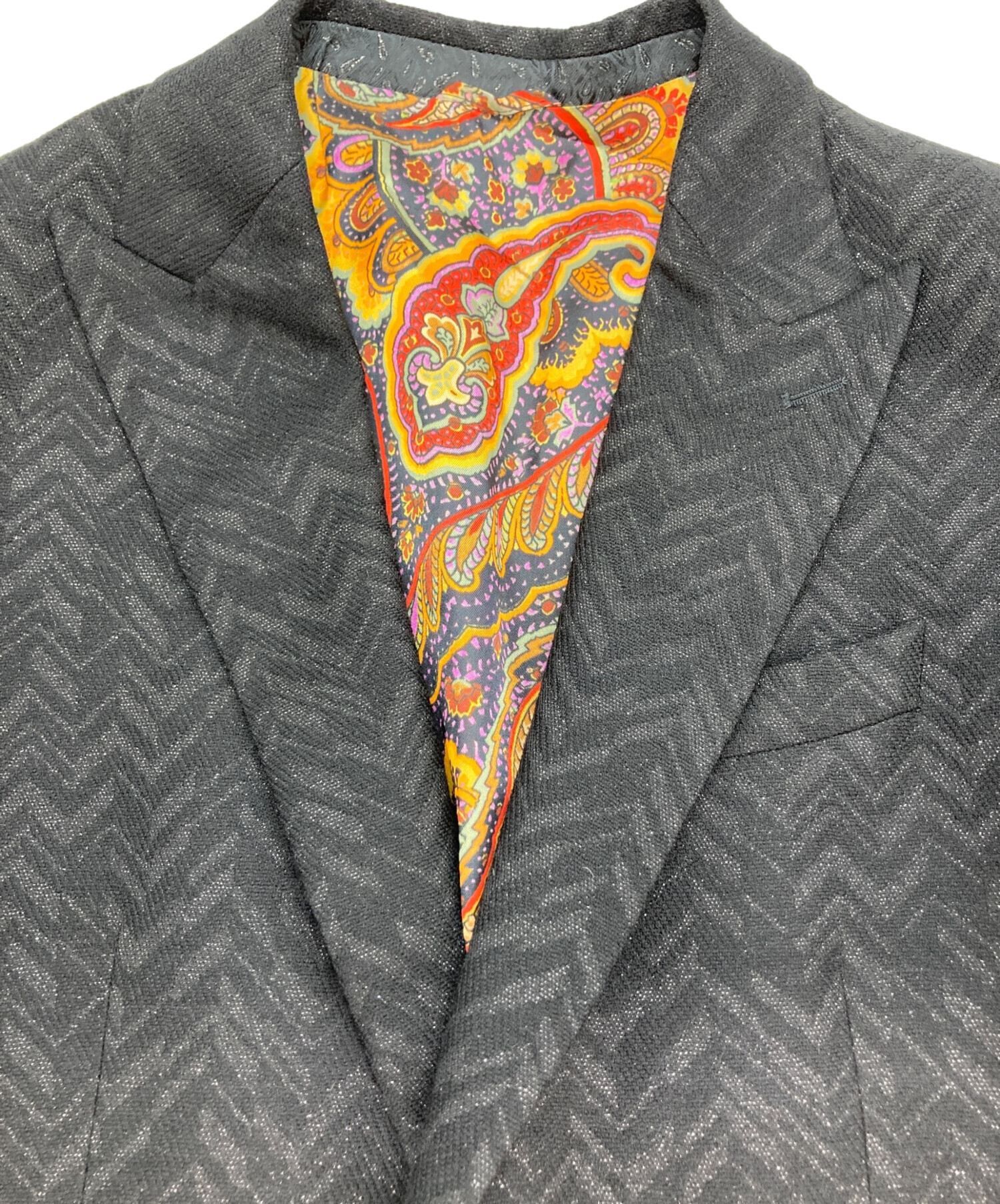 中古・古着通販】ETRO (エトロ) ペイズリーライニングラメテーラード