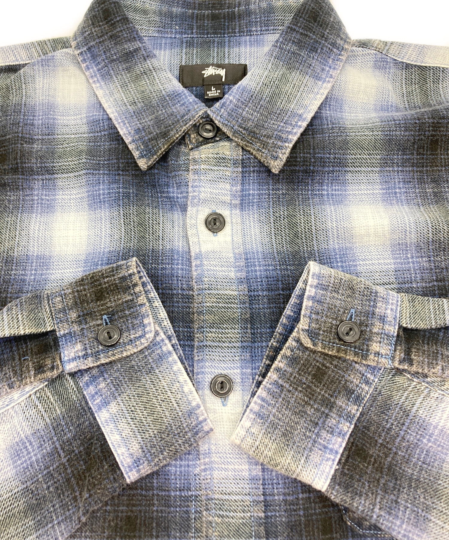 stussy hellshire plaid shirt ネルシャツ　オンブレ STUSSY（ステューシー） HELLSHIRE PLAID SHIRT ヘルシャー プレイド