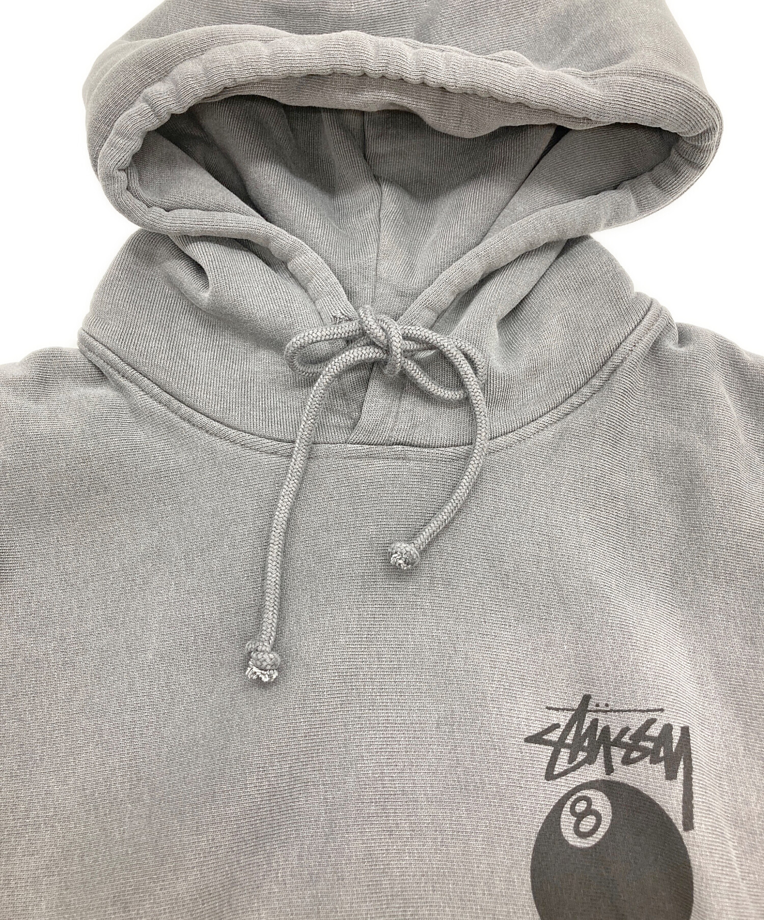 【Lサイズ】【STUSSY】【パーカー】【グレー】【ステューシー】 stussy ストゥーシー パーカー グレー センターロゴ L オーバーサイズ