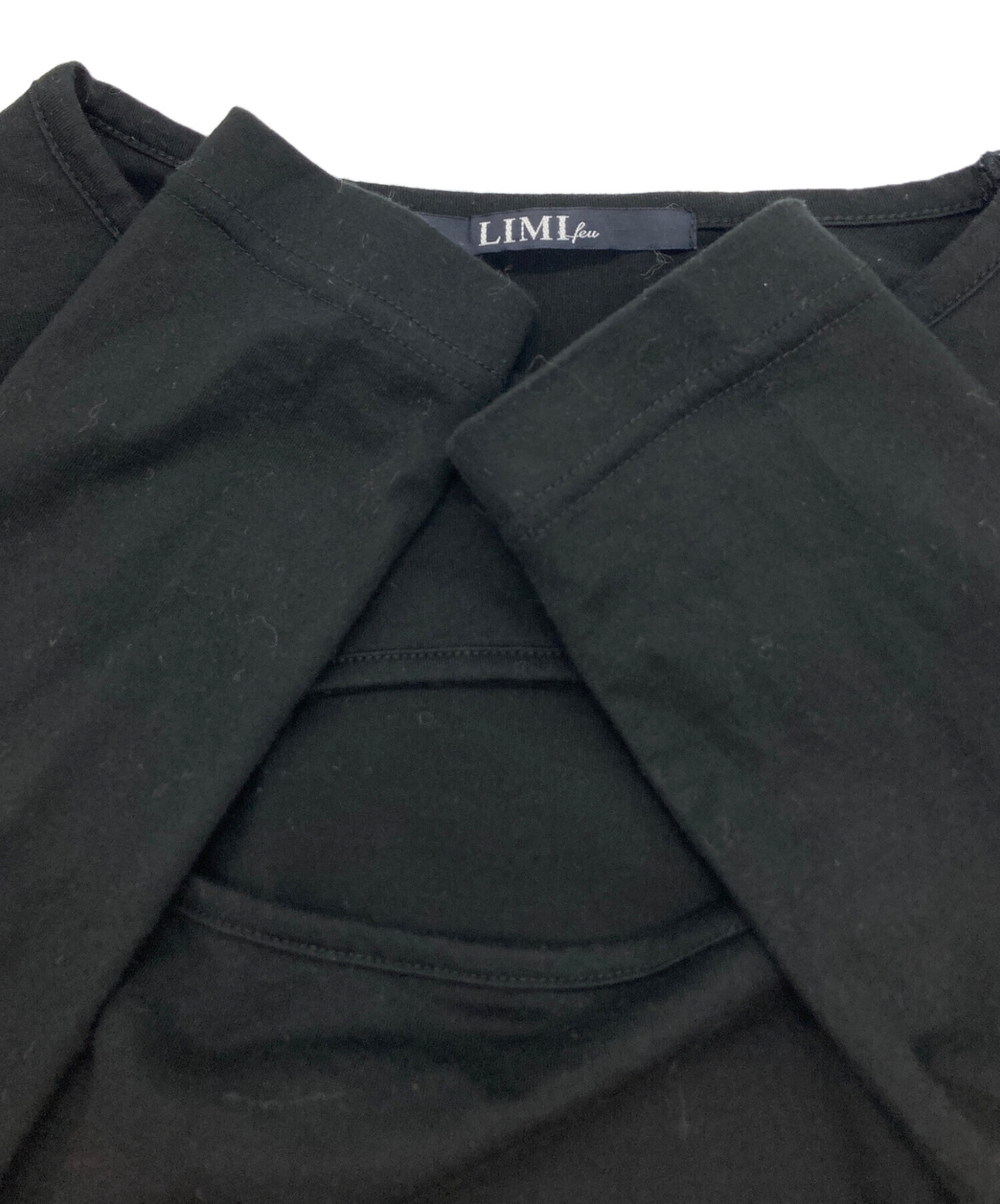 中古・古着通販】LIMI feu (リミフゥ) デザインカットソー ブラック