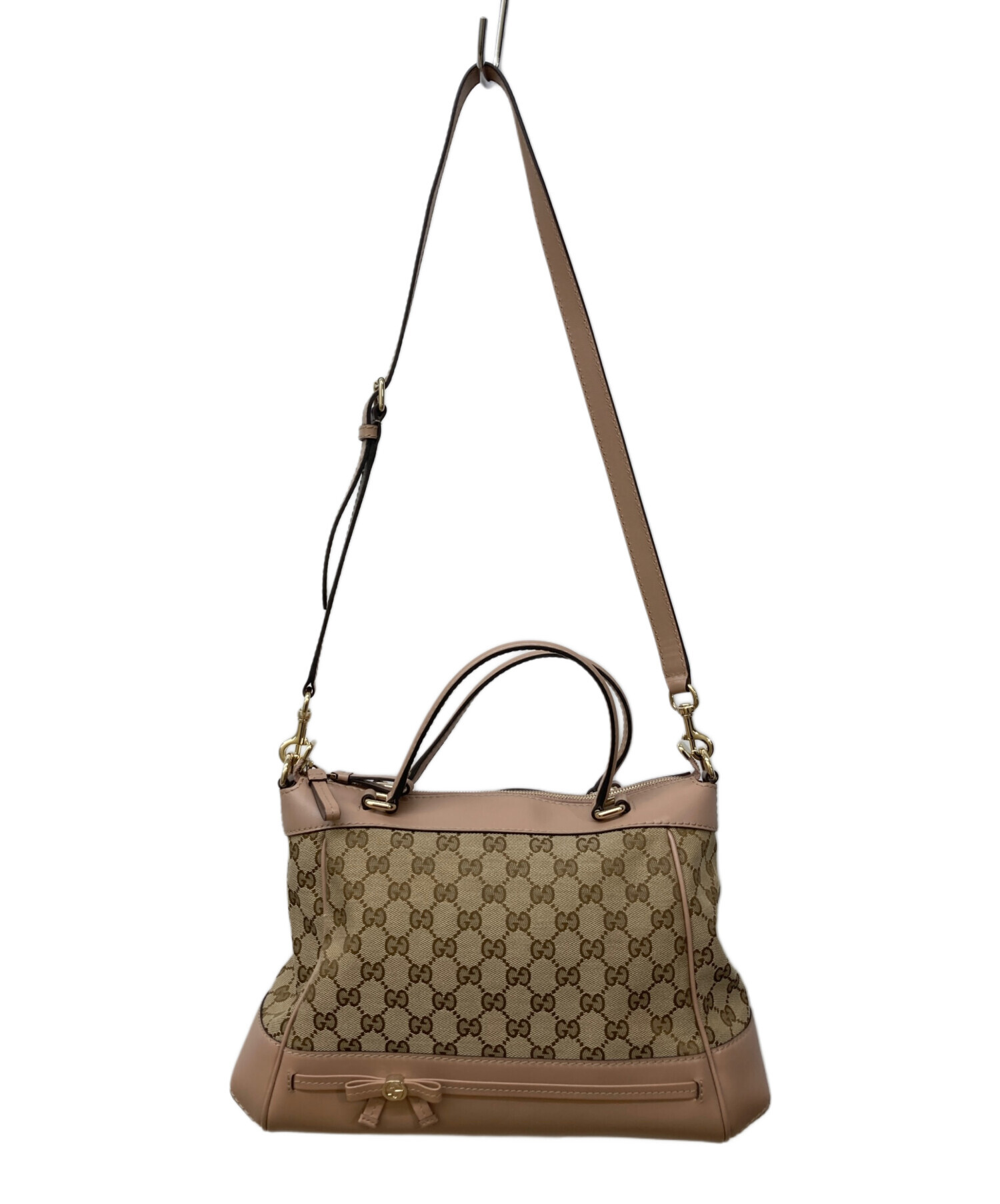 中古・古着通販】GUCCI (グッチ) GGキャンバス2WAYバッグ ピンク