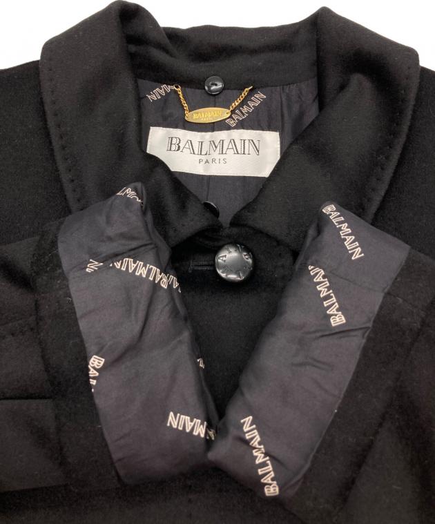 中古・古着通販】BALMAIN (バルマン) カシミヤコート ブラック サイズ
