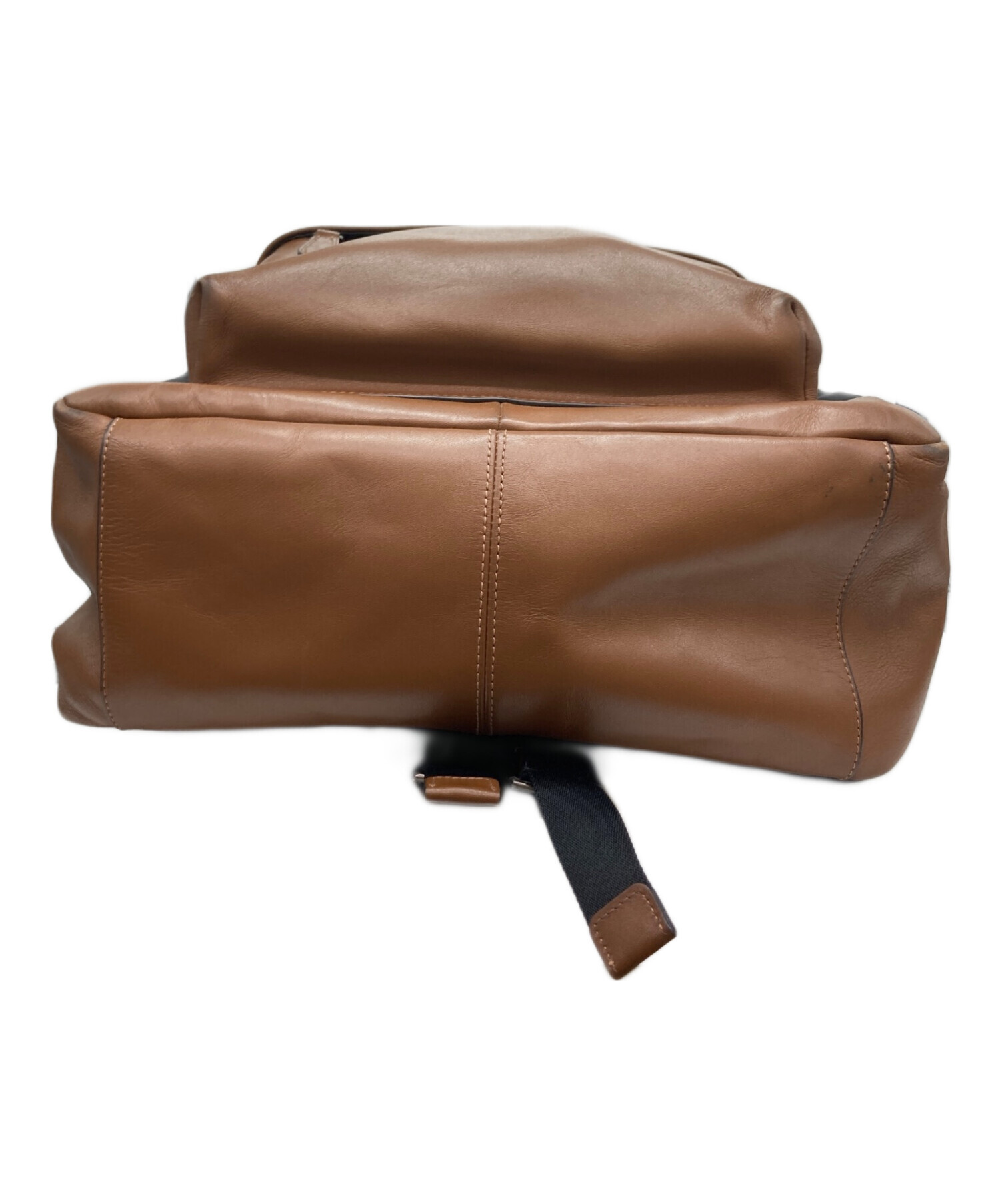 COACH メンズ レザーバックパック ブラック×ブラウン 中古・古着通販】COACH (コーチ) レザー切替リュック ブラウン