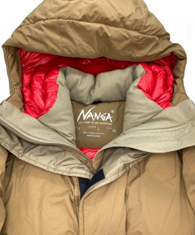 NANGA SEA ダウンジャケット 赤/ベージュ 中古・古着通販】NANGA (ナンガ) ダウンジャケット ベージュ サイズ:XL