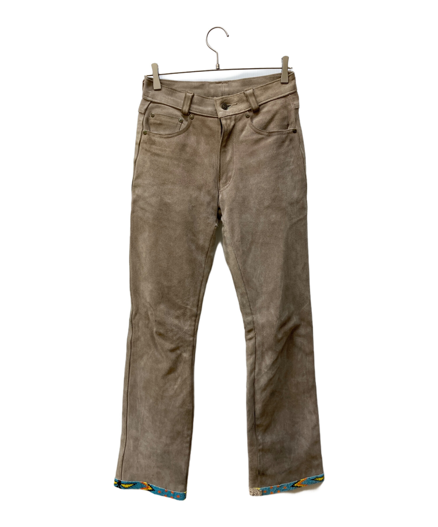 中古・古着通販】Schott (ショット) レザーパンツ ベージュ サイズ:W28 