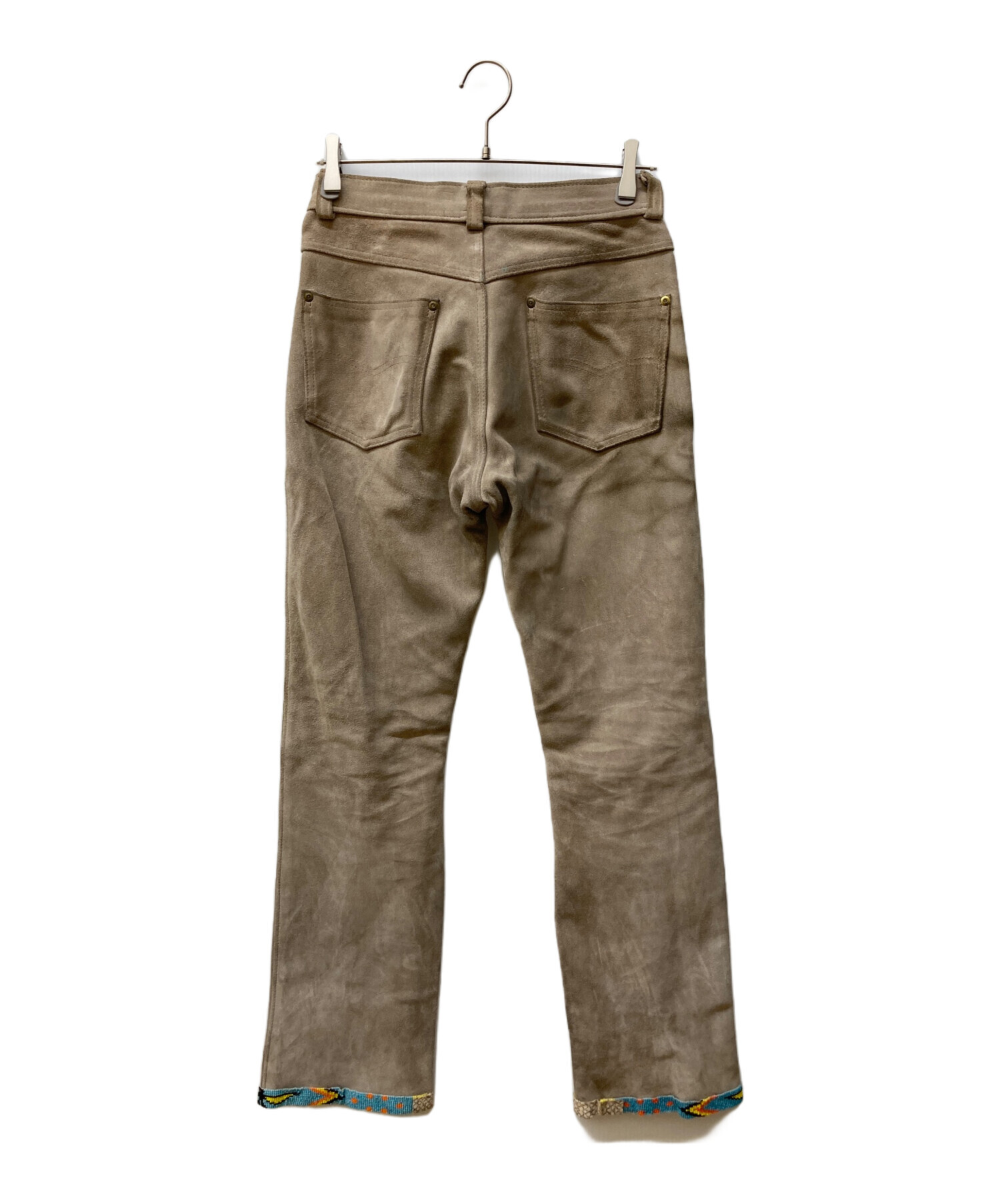 中古・古着通販】Schott (ショット) レザーパンツ ベージュ サイズ:W28