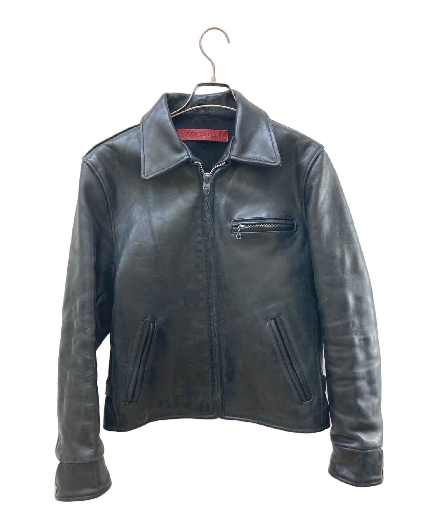 SQUADRON シングルライダース 中古・古着通販】squadron (スクアドロン) シングルライダースレザー