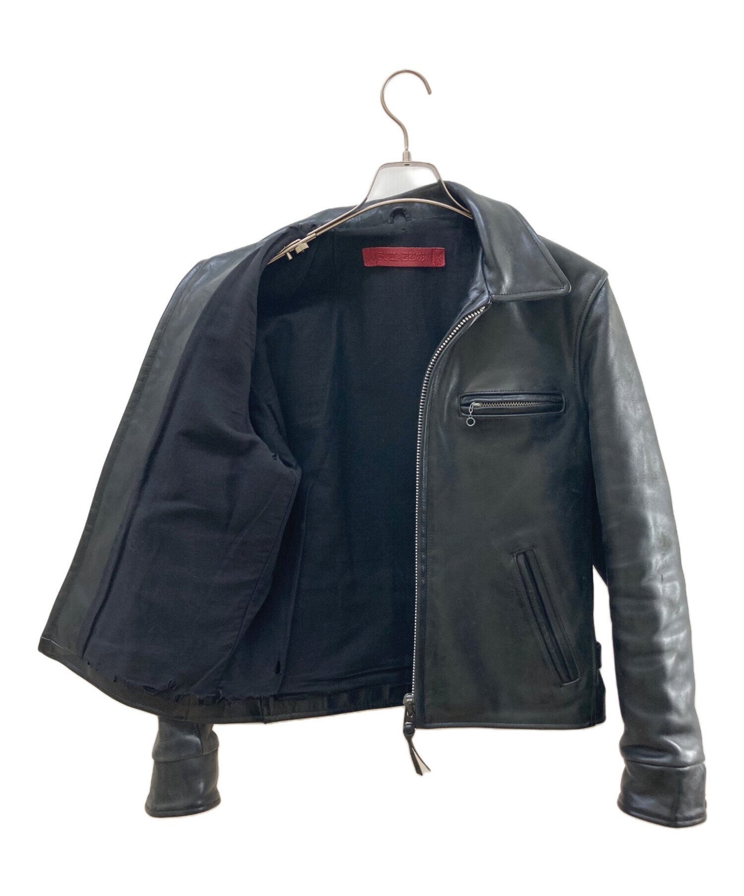 ステアハイド＆TALON！1970年代レプリカ！SQUADRONシングルレザー 中古・古着通販】squadron (スクアドロン) シングルライダースレザー