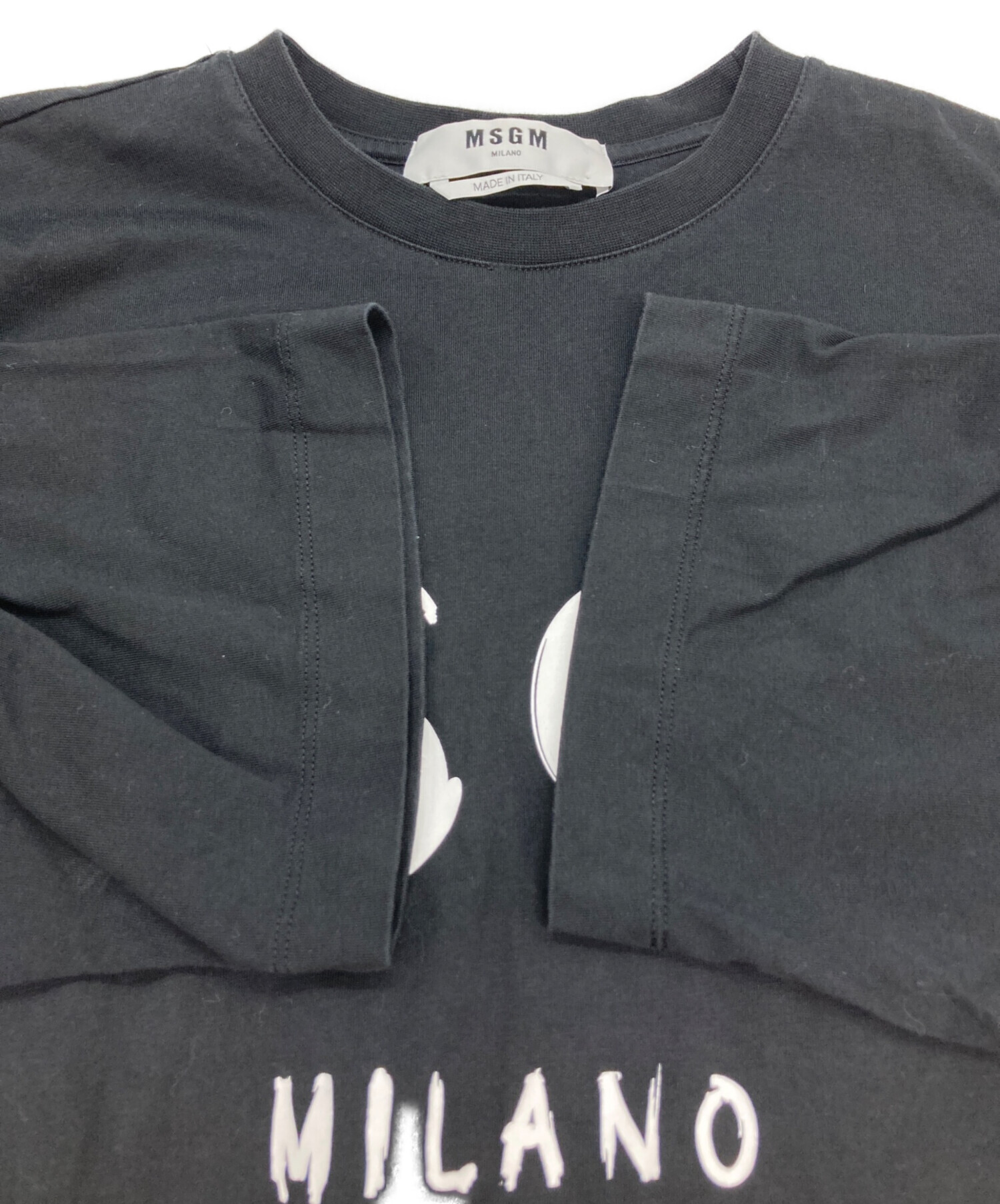 中古・古着通販】MSGM (エムエスジーエム) ロゴワンピース ブラック