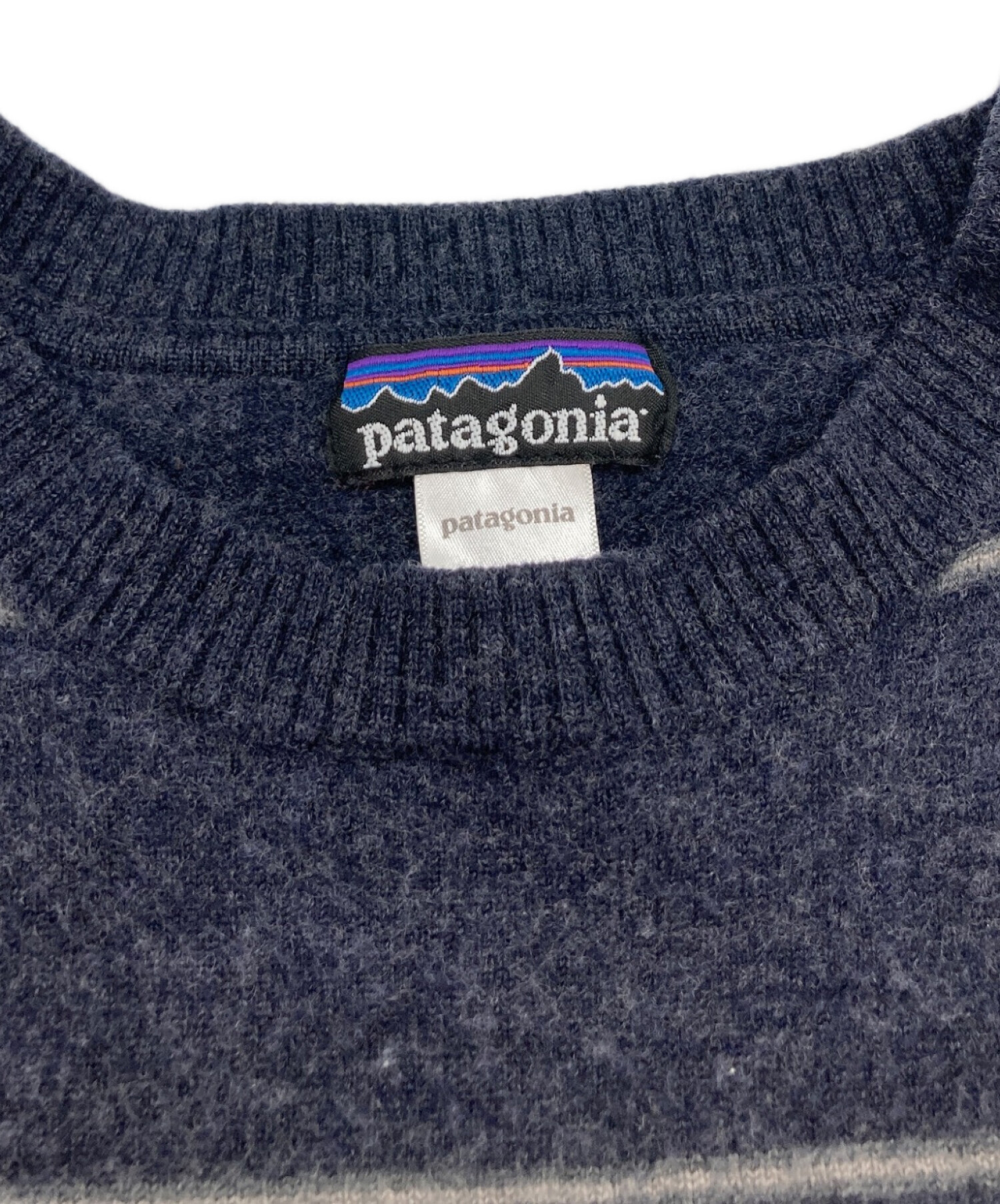 中古・古着通販】Patagonia (パタゴニア) ボーダーニット ネイビー