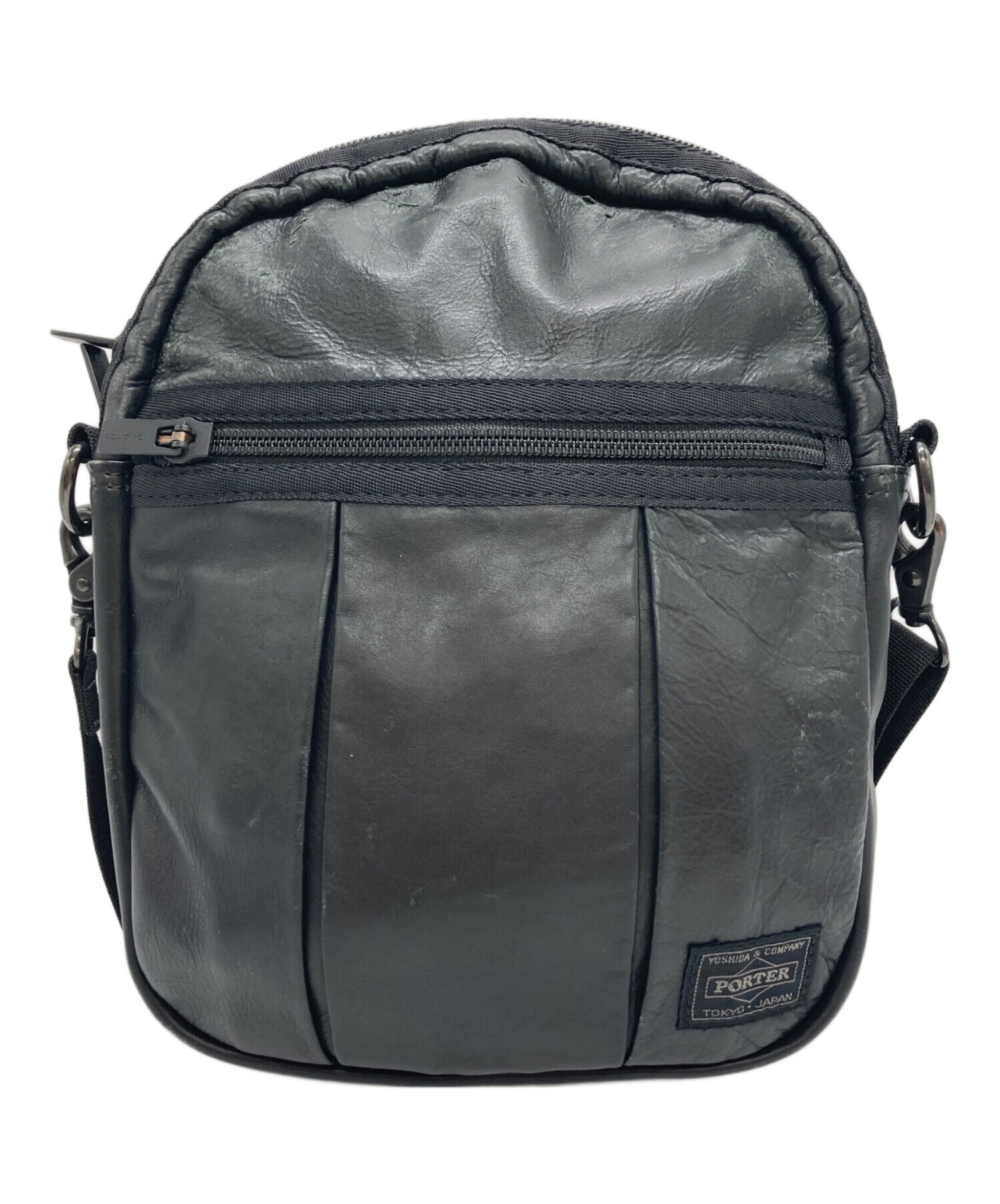 中古・古着通販】PORTER (ポーター) オールレザーショルダーバッグ 