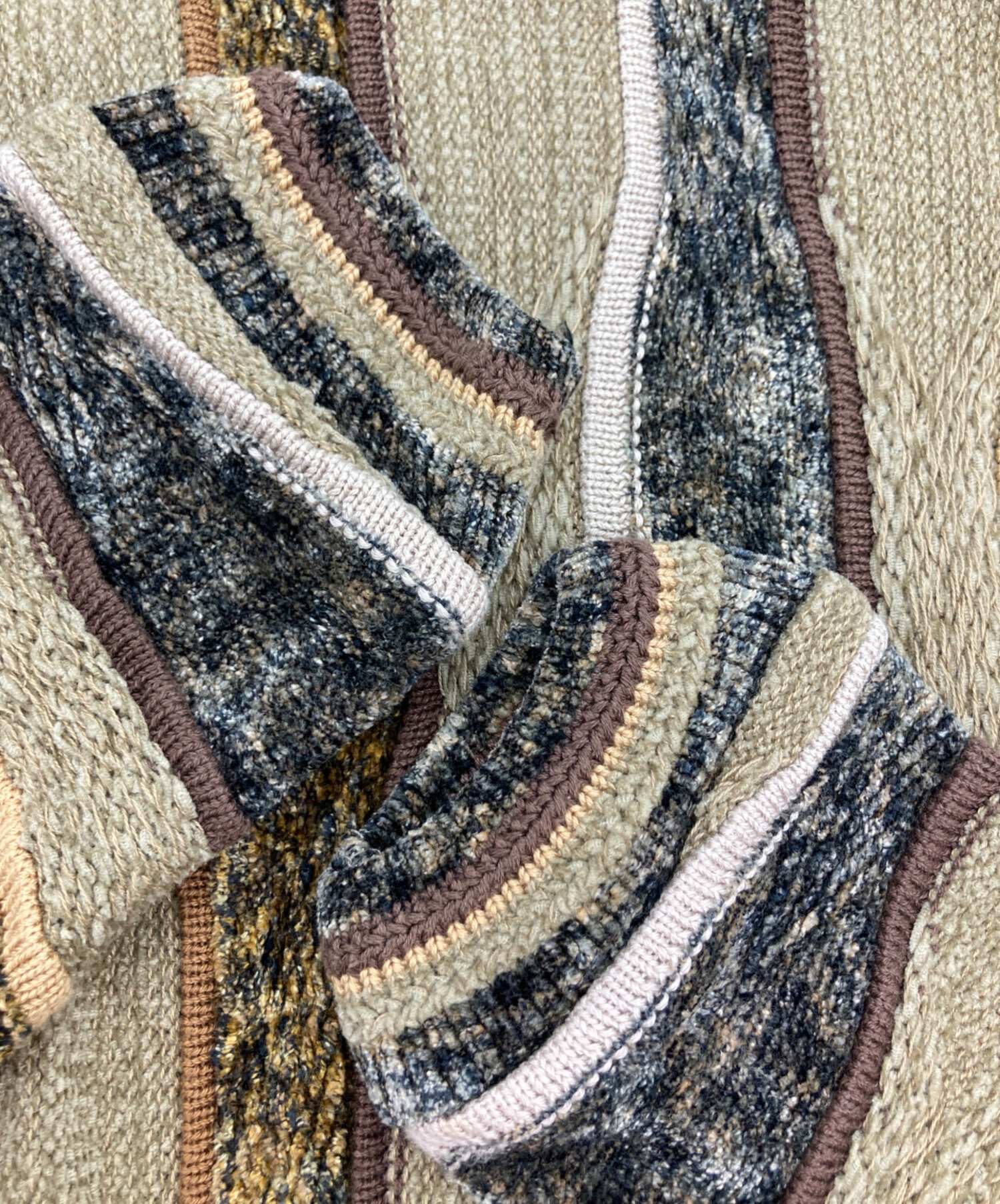 中古・古着通販】TUNDRA (ツンドラ) 3Dニット ブラウン サイズ:L