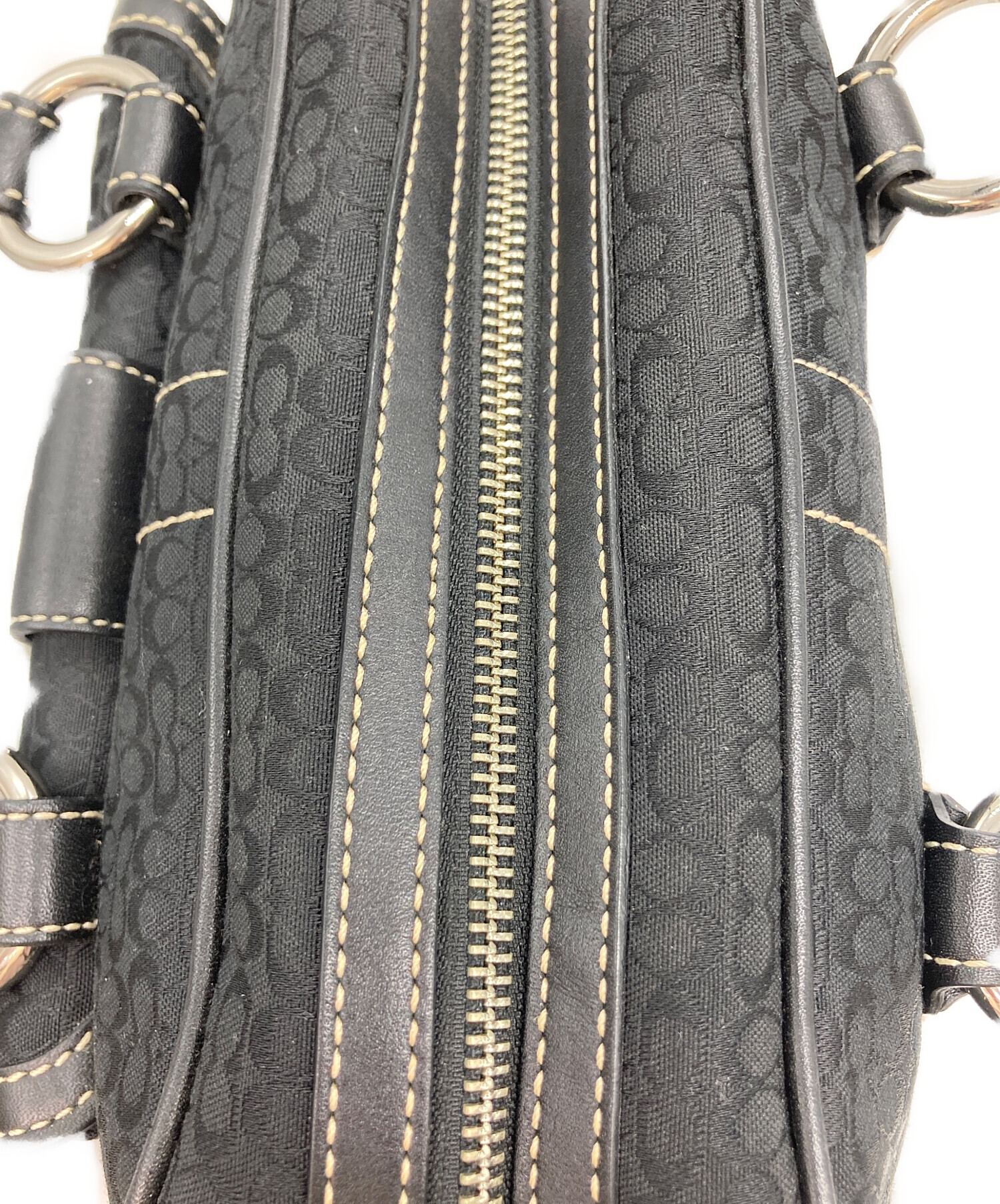 中古・古着通販】COACH (コーチ) レザーコンビシグネチャー
