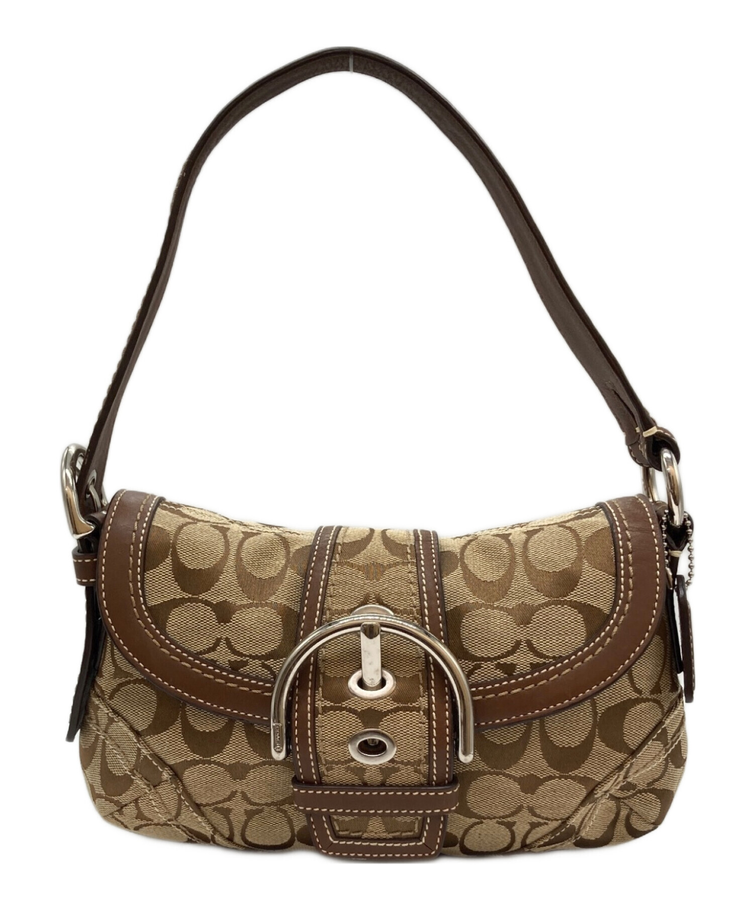美品 COACH コーチ ソーホー ワンショルダーバッグ レザー ブラウン COACH コーチ ワンショルダーバッグ ハンドバッグ スモール フラップ