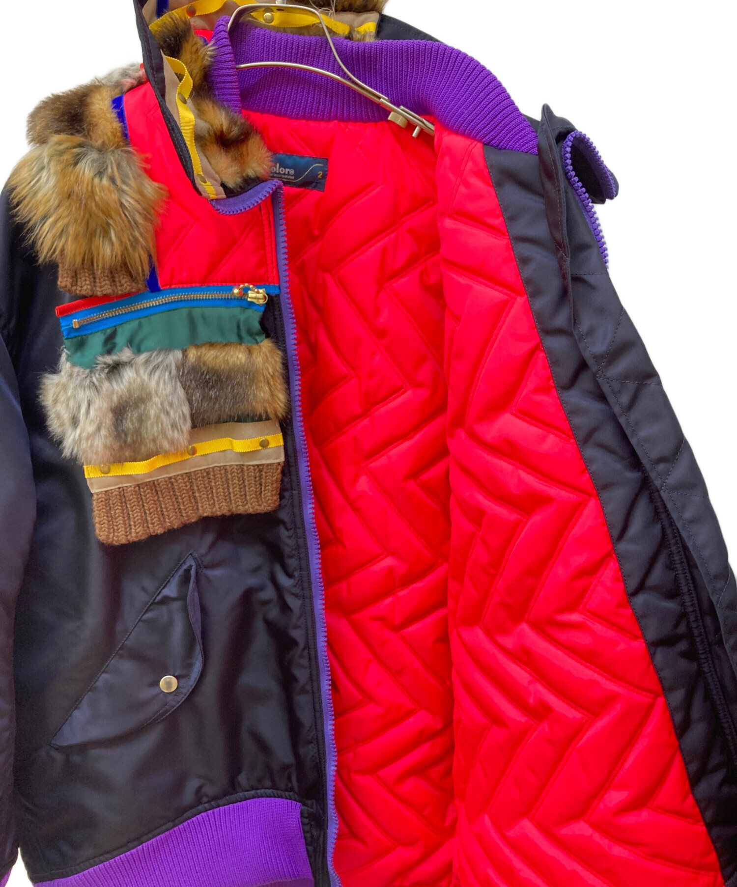 中古・古着通販】KOLOR (カラー) ファードッキングブルゾン パープル