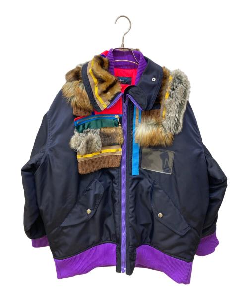 中古・古着通販】KOLOR (カラー) ファードッキングブルゾン パープル