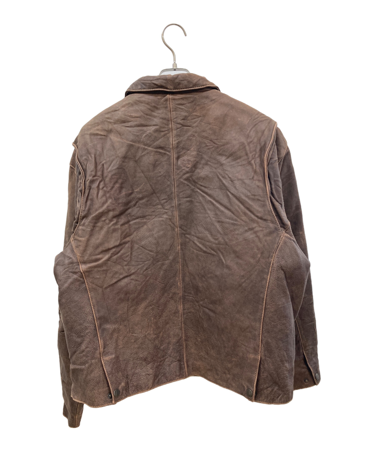 ST　JOHN’SBAY　革ジャン　XL　ブラウン 中古・古着通販】ST JOHN'S BAY (セントジョンズベイ) レザー