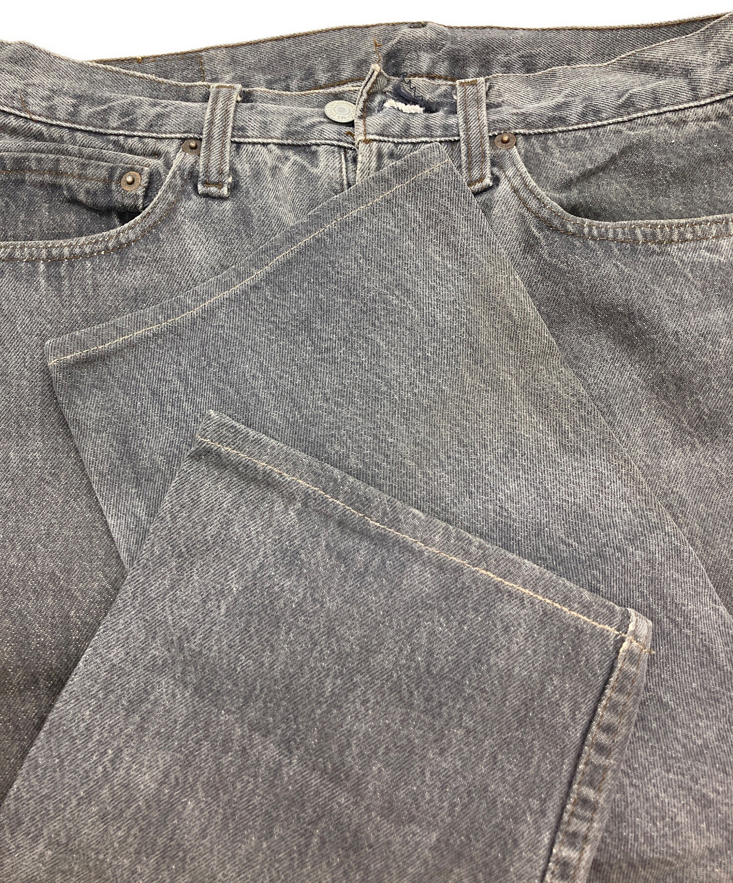 LEVI'S 501XX W36L32 先染めグレーワイドデニム ヘビーオンス 中古・古着通販】LEVI'S (リーバイス) 501先染めデニムパンツ グレー