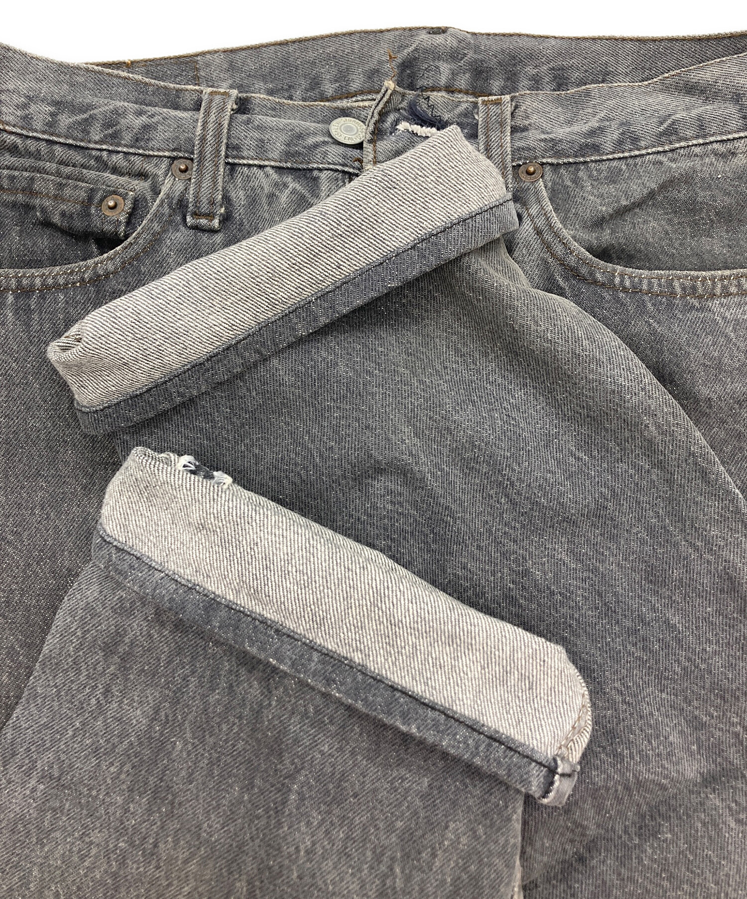 中古・古着通販】LEVI'S (リーバイス) 501先染めデニムパンツ グレー