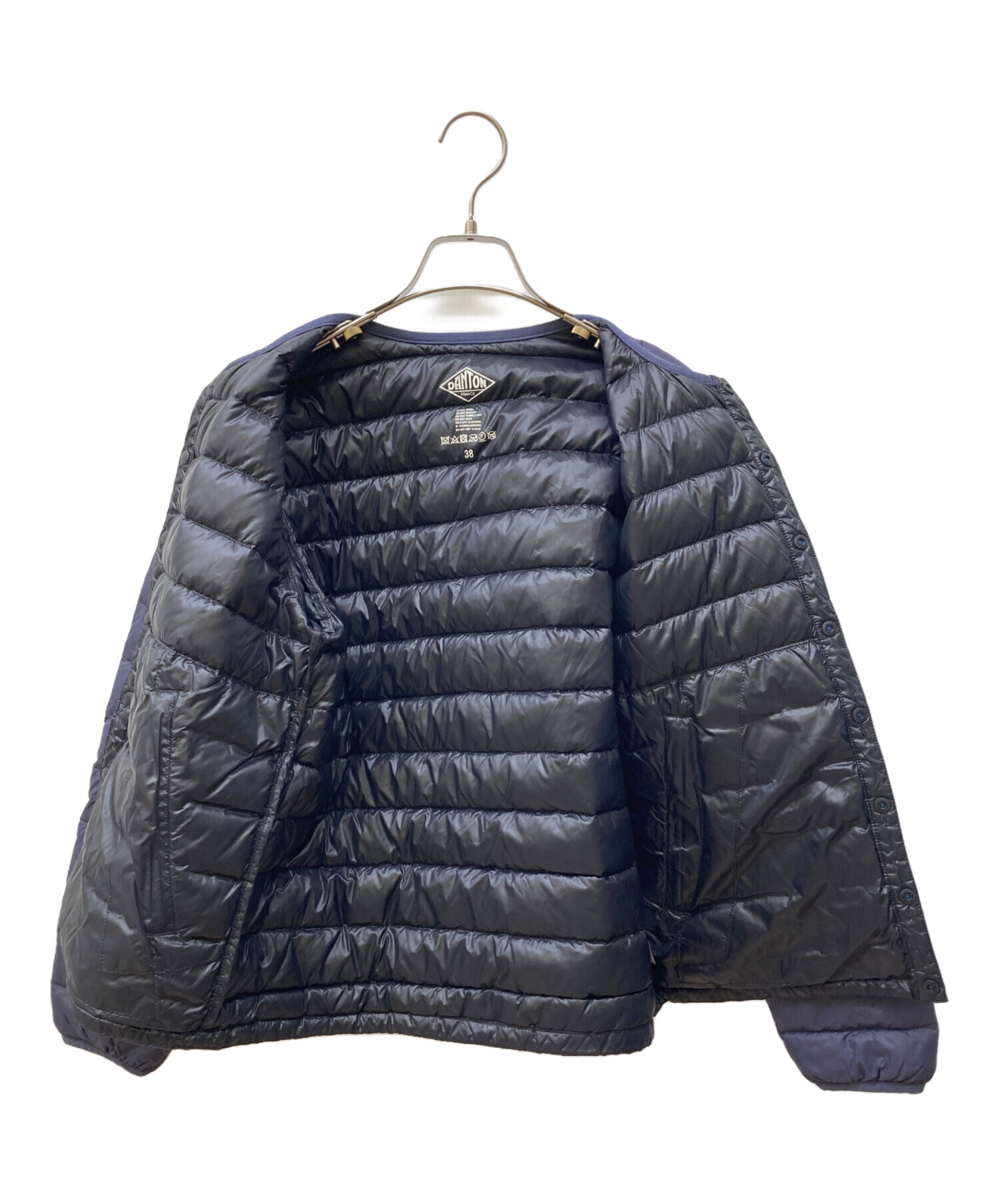 DANTON ダントン インナーダウン ダウンジャケット ネイビー 36 中古・古着通販】DANTON (ダントン) インナーダウンジャケット
