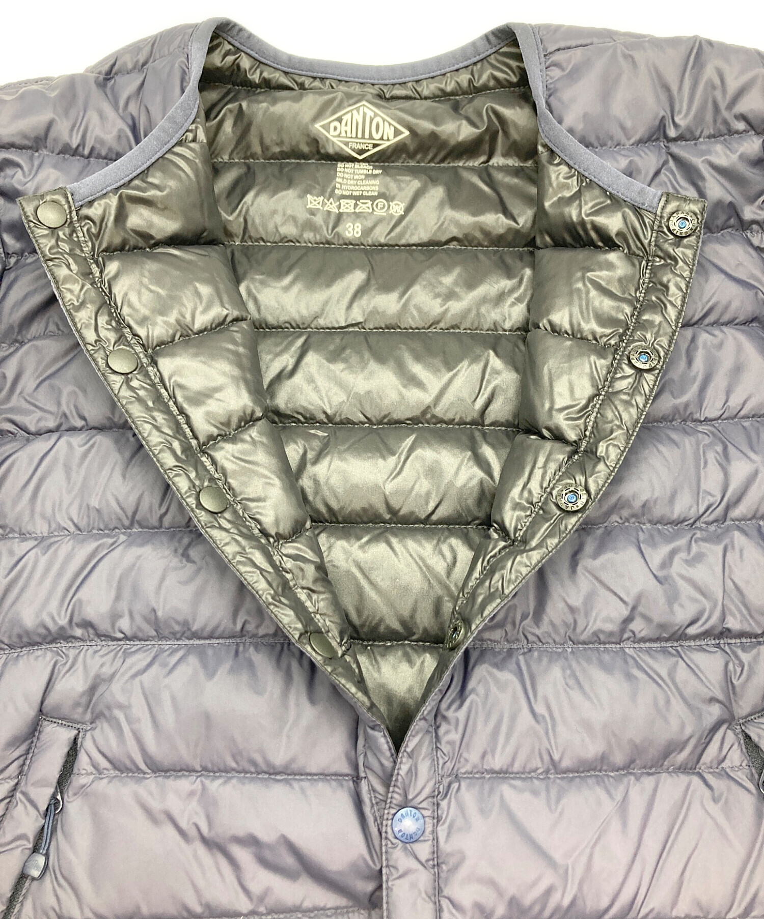 ダントン　インナーダウン 38 ネイビー 中古・古着通販】DANTON (ダントン) インナーダウンジャケット
