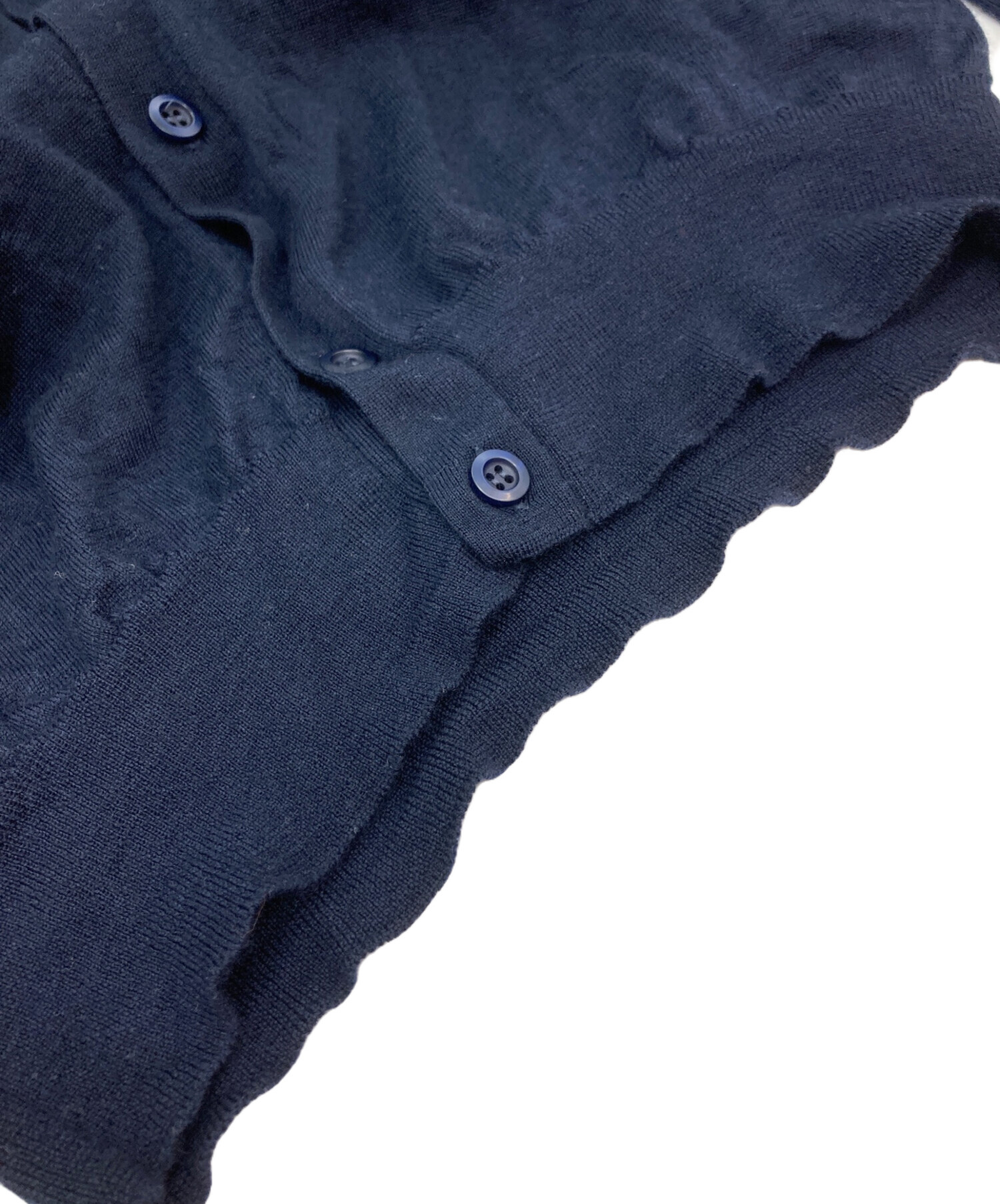 中古・古着通販】PRADA (プラダ) バージンウールカーディガン ネイビー